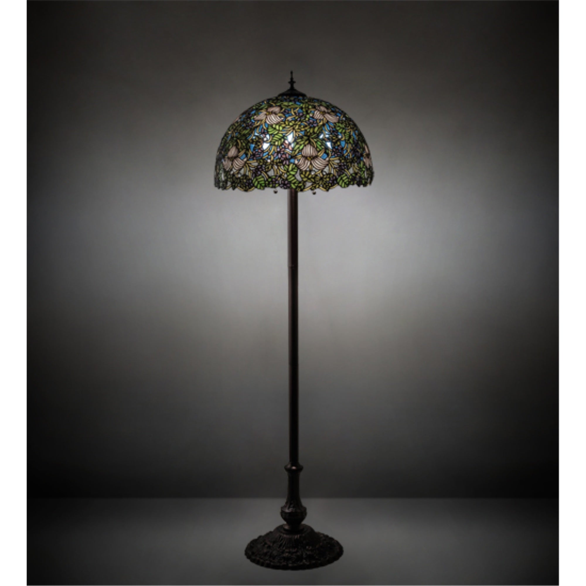 62' High Trillium & Violet Floor Lamp