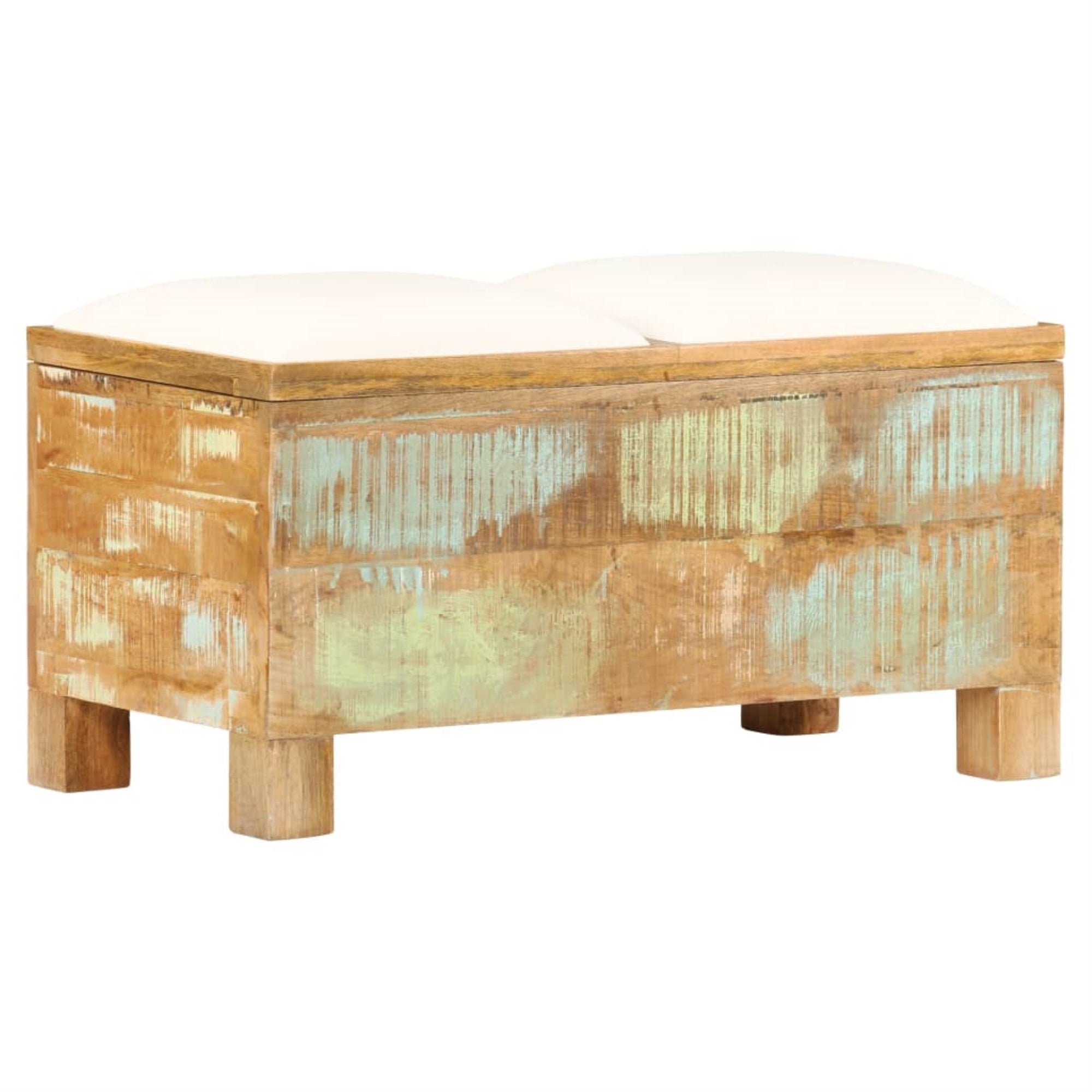 Vidaxl Storage Bench Solid Reclaimed Wood 31.5'X15.7'X15.7'