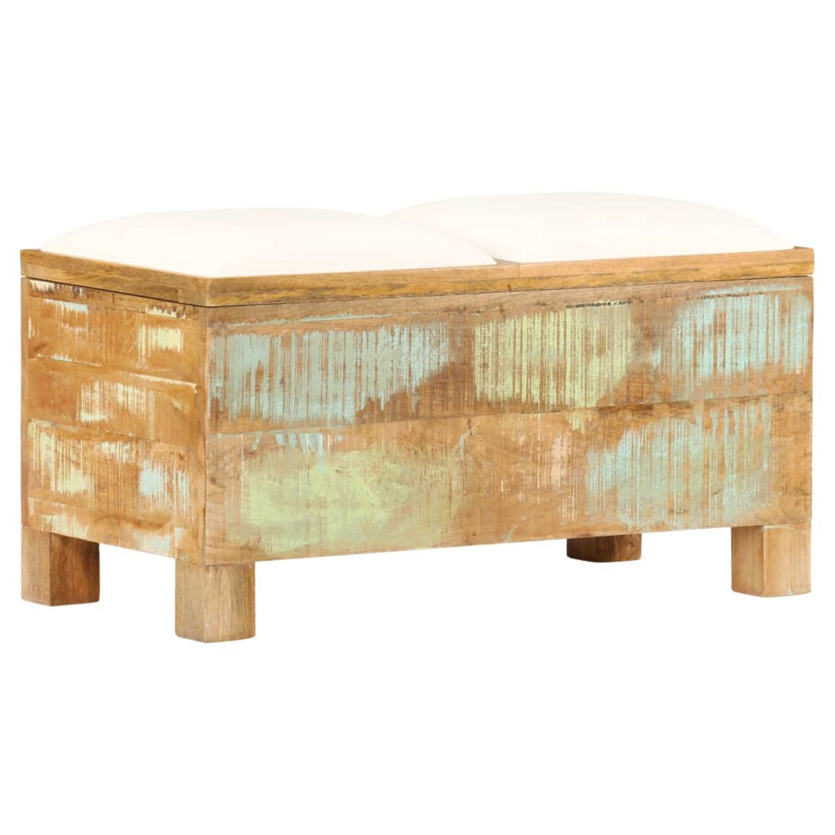 Vidaxl Storage Bench Solid Reclaimed Wood 31.5'X15.7'X15.7'