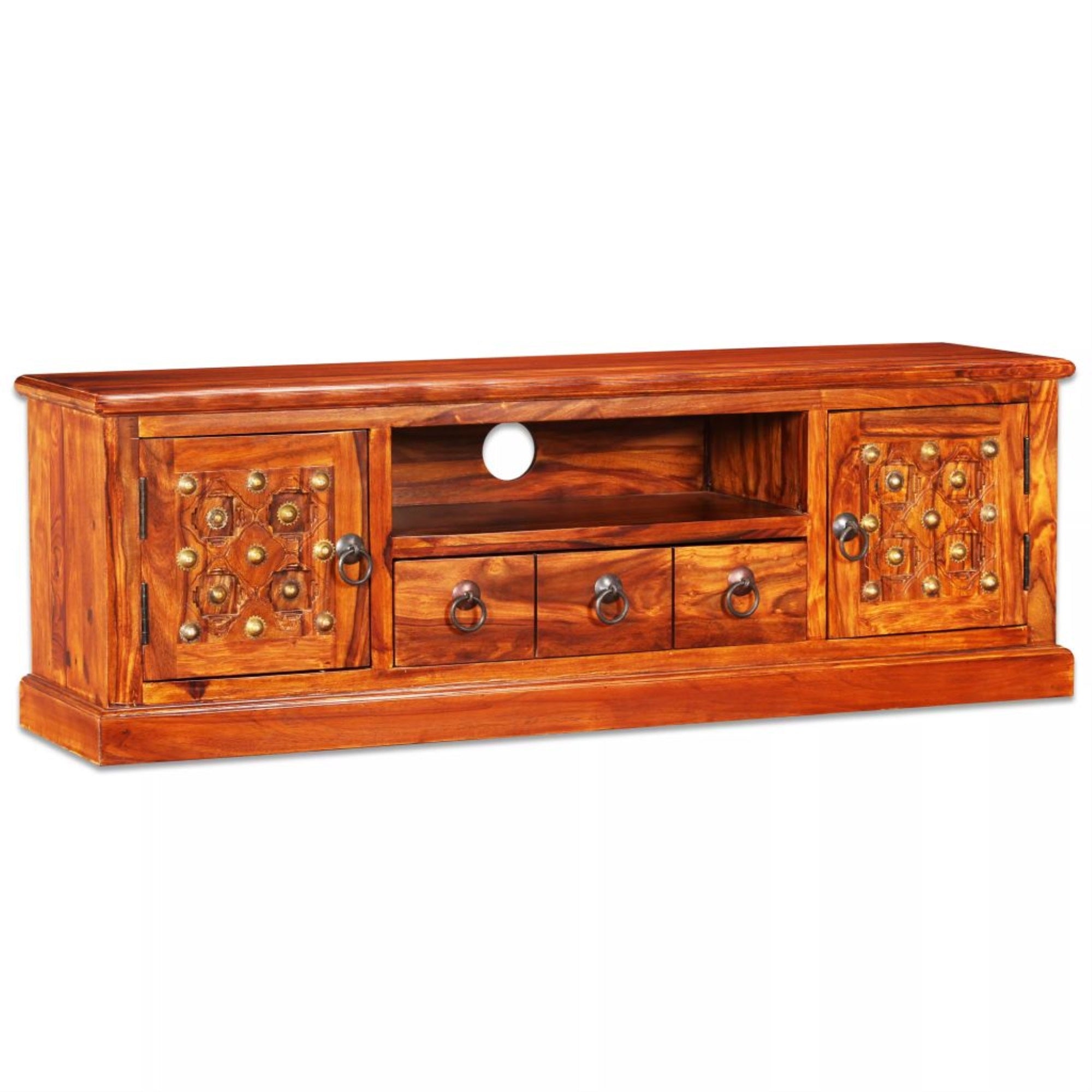 Vidaxl Tv Stand Solid Sheesham Wood 47.2'X11.8'X15.7'
