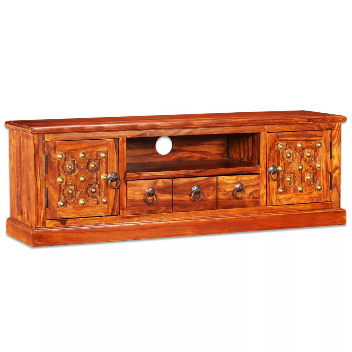 Vidaxl Tv Stand Solid Sheesham Wood 47.2'X11.8'X15.7'