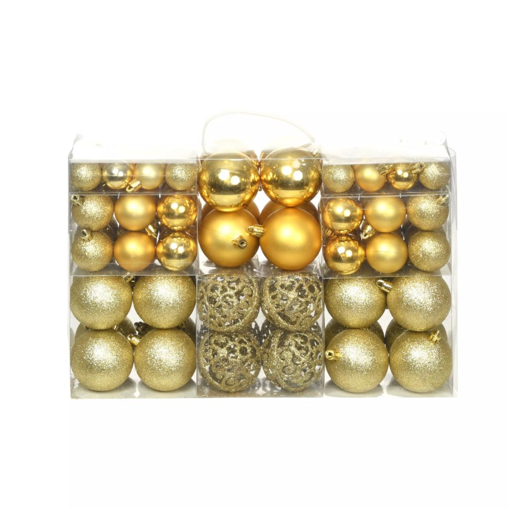 Vidaxl 100 Piece Christmas Ball Set 2.4' Gold