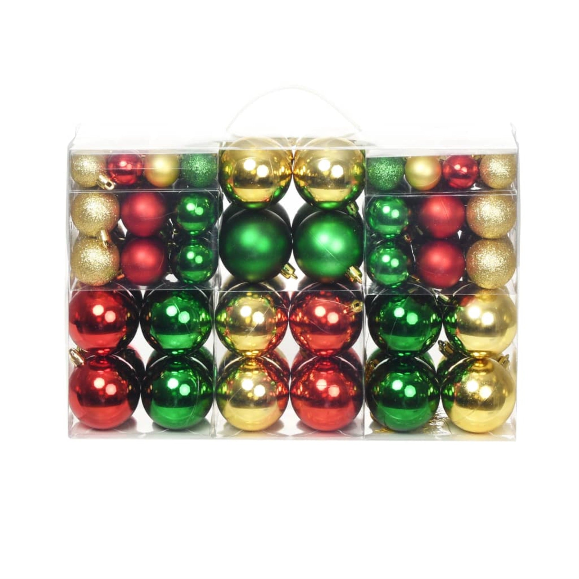 Christmas Balls 100 Pcs Red/Gold/Green