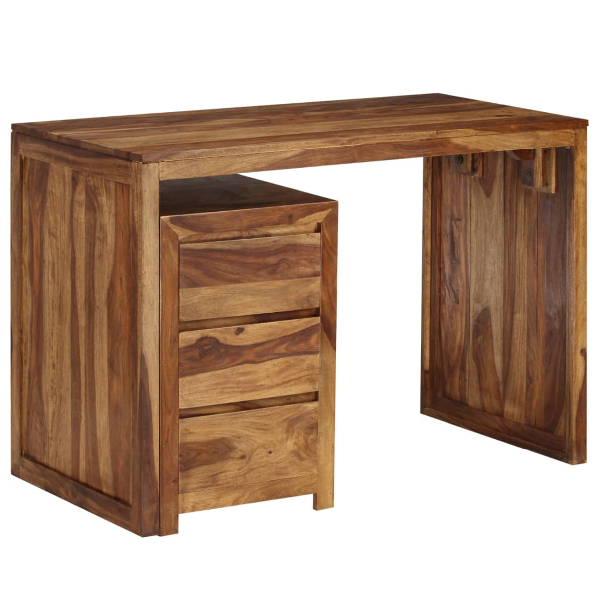 Vidaxl Writing Table Solid Sheesham Wood 43.3'X21.6'X29.9'