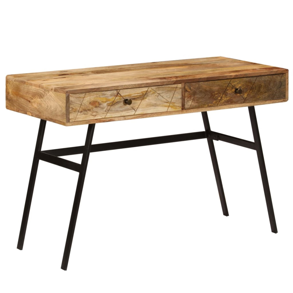 Vidaxl Writing Desk With Drawers Solid Mango Wood 43.3'X19.7'X29.9'