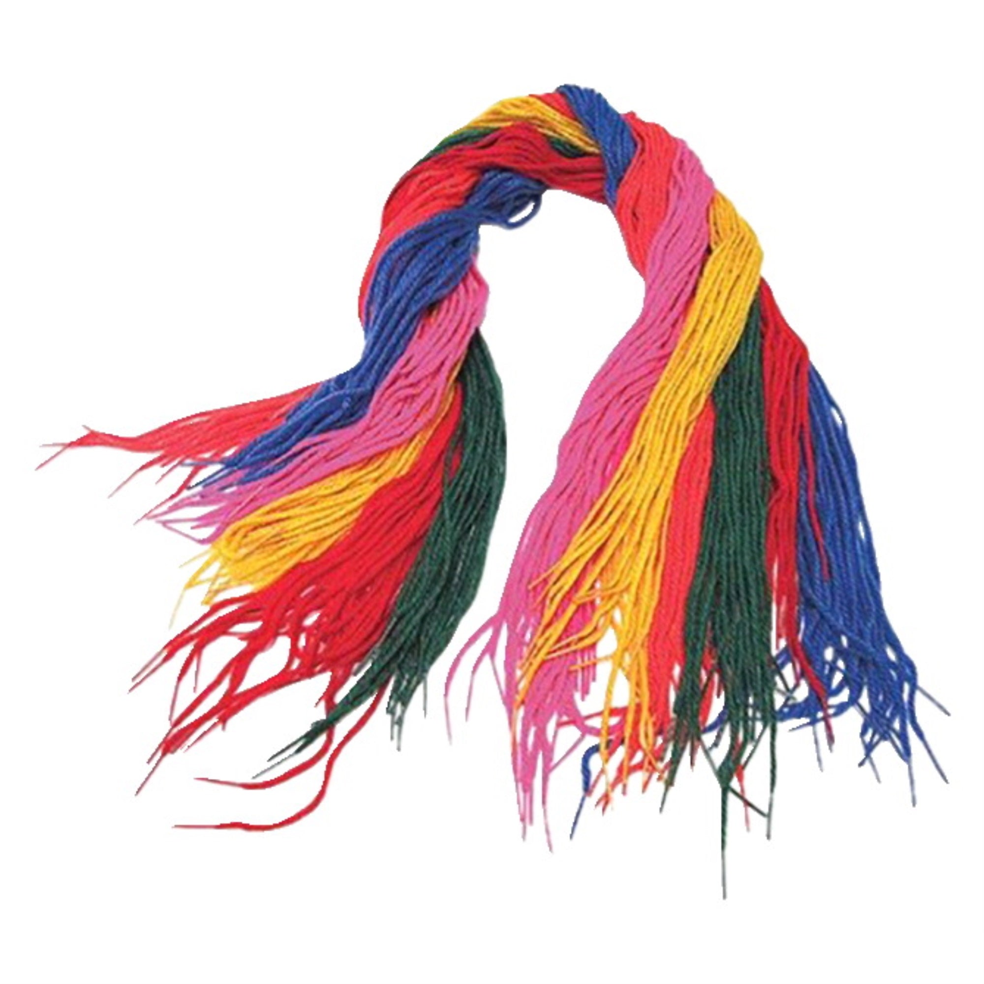 Pepperell Braiding Tipped Yarn Lace, 36 In, Assorted Bright Color, Set Of 144