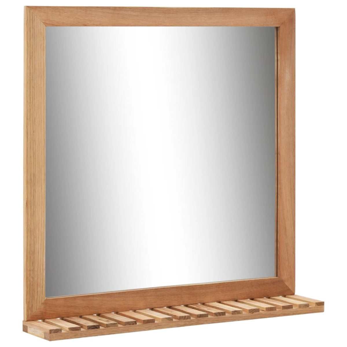Vidaxl Bathroom Mirror 23.6'X4.7'X24.4' Solid Wood Walnut