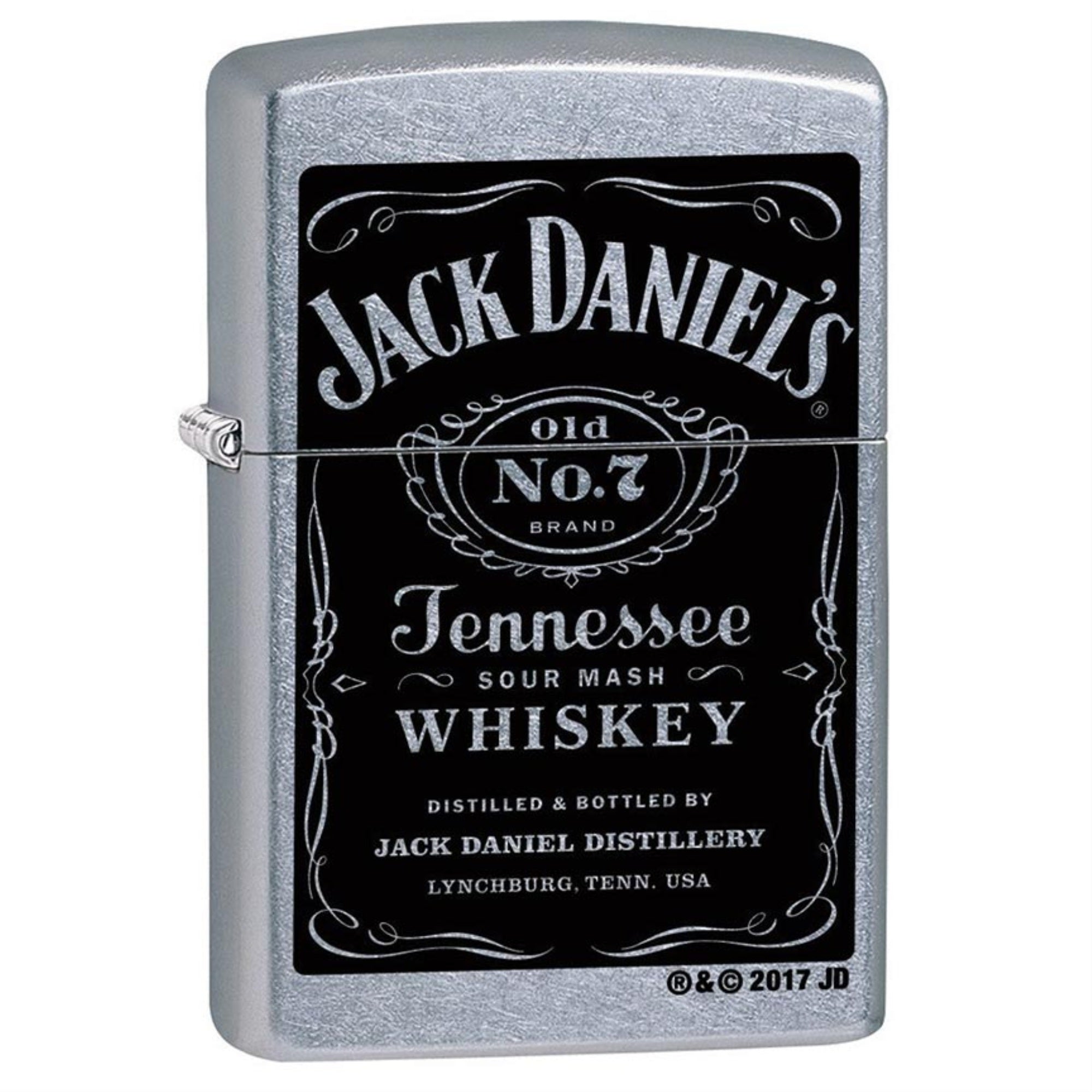Zippo Windproof Lighter Jack Daniels Label Street Chrome Finish