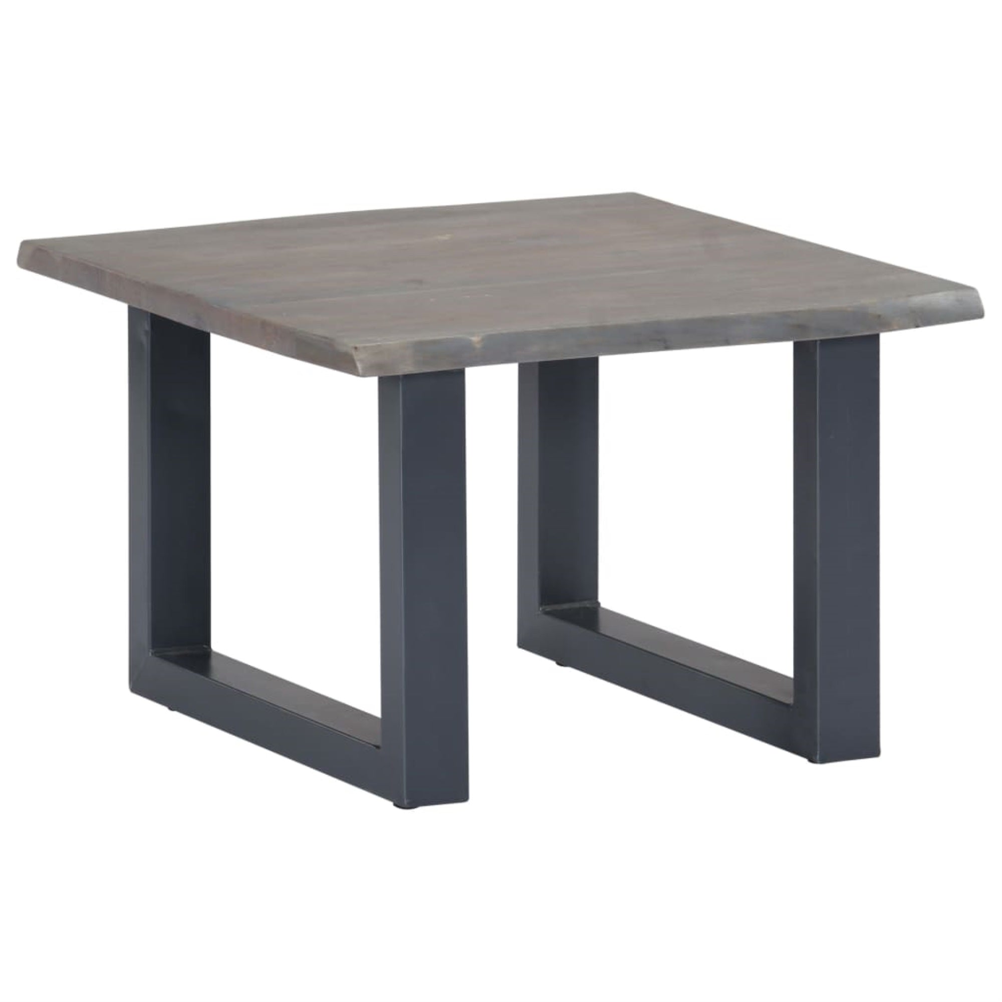 Vidaxl Coffee Table With Live Edges Gray 23.6'X23.6'X15.7'