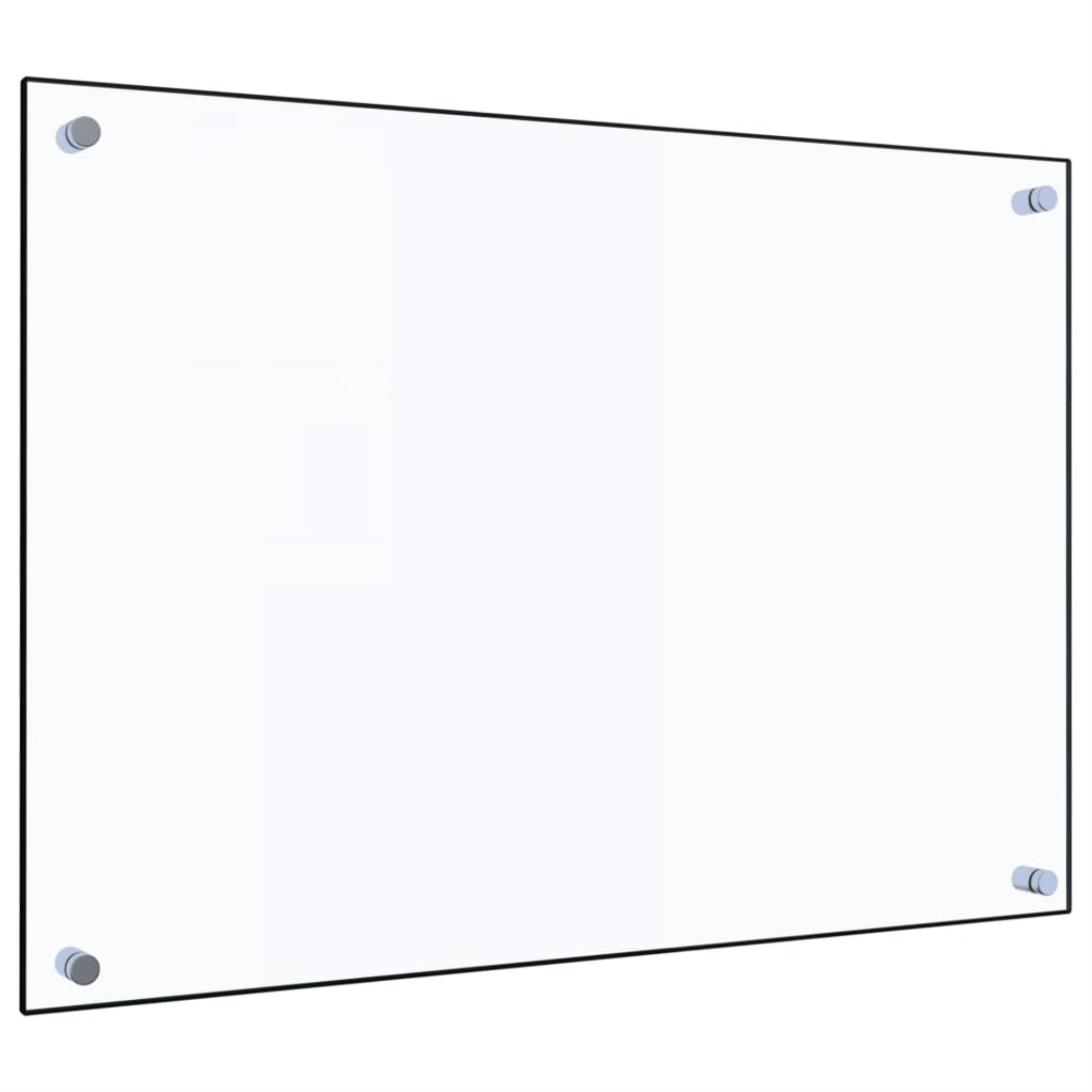 vidaXL Kitchen Backsplash Transparent 27.6″x19.7″ Tempered Glass
