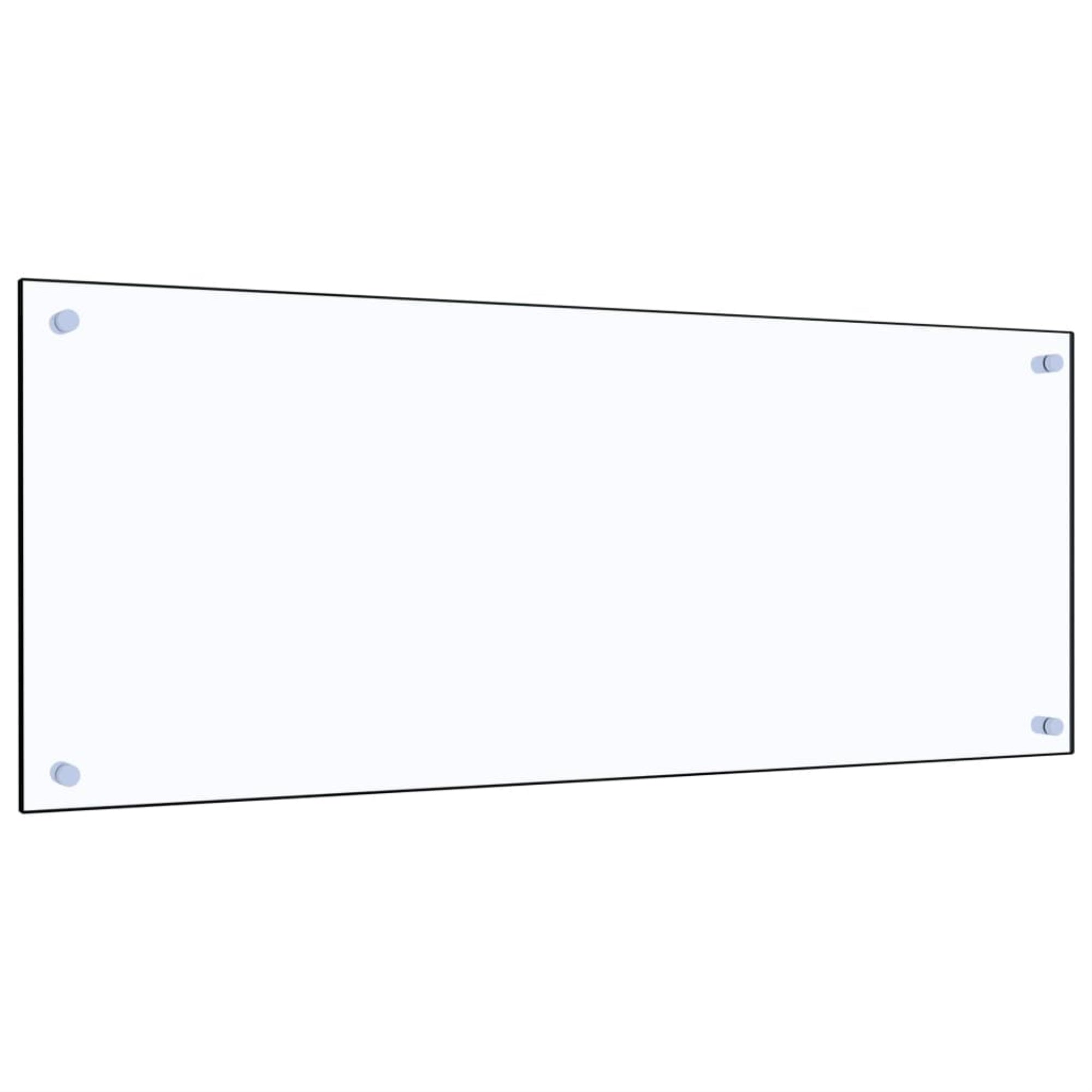 Vidaxl Kitchen Backsplash Transparent 39.4'X15.7' Tempered Glass