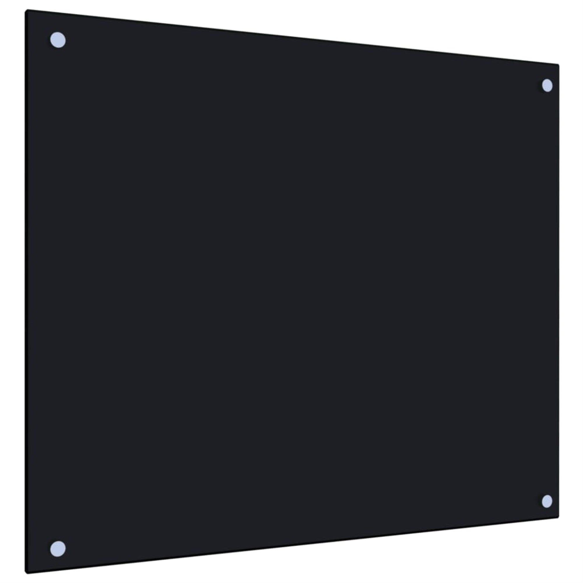 Vidaxl Kitchen Backsplash Black 27.6'X23.6' Tempered Glass