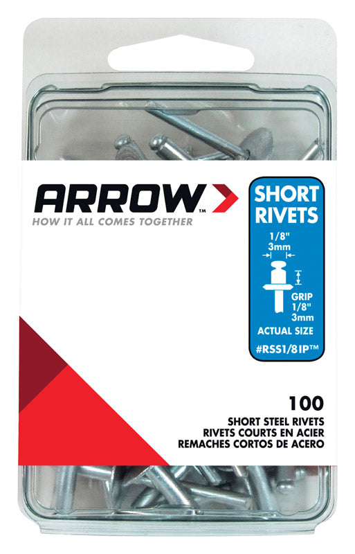 Rivet Short Stl1/8 (Pack Of 1)