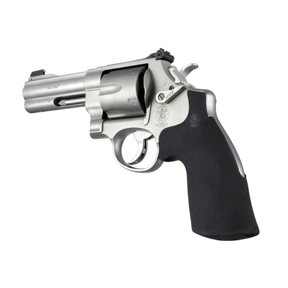 Hogue S&W N Frame Round Butt Rubber Conversion No Finger Grooves Monogrip Black