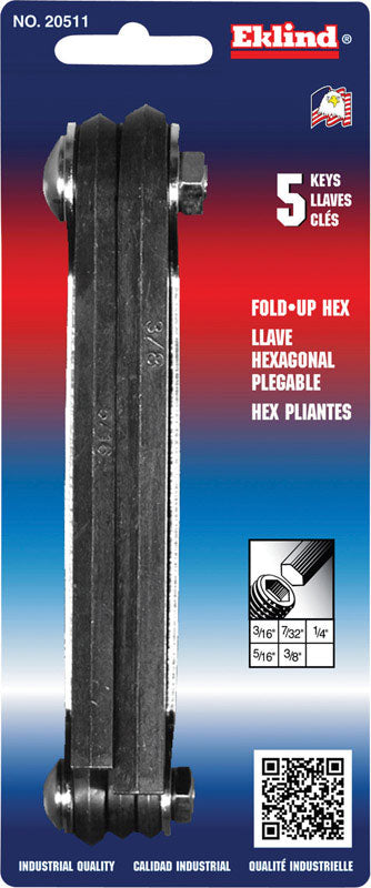 Hex Key Set 3/16-3/8Fold (Pack Of 1)