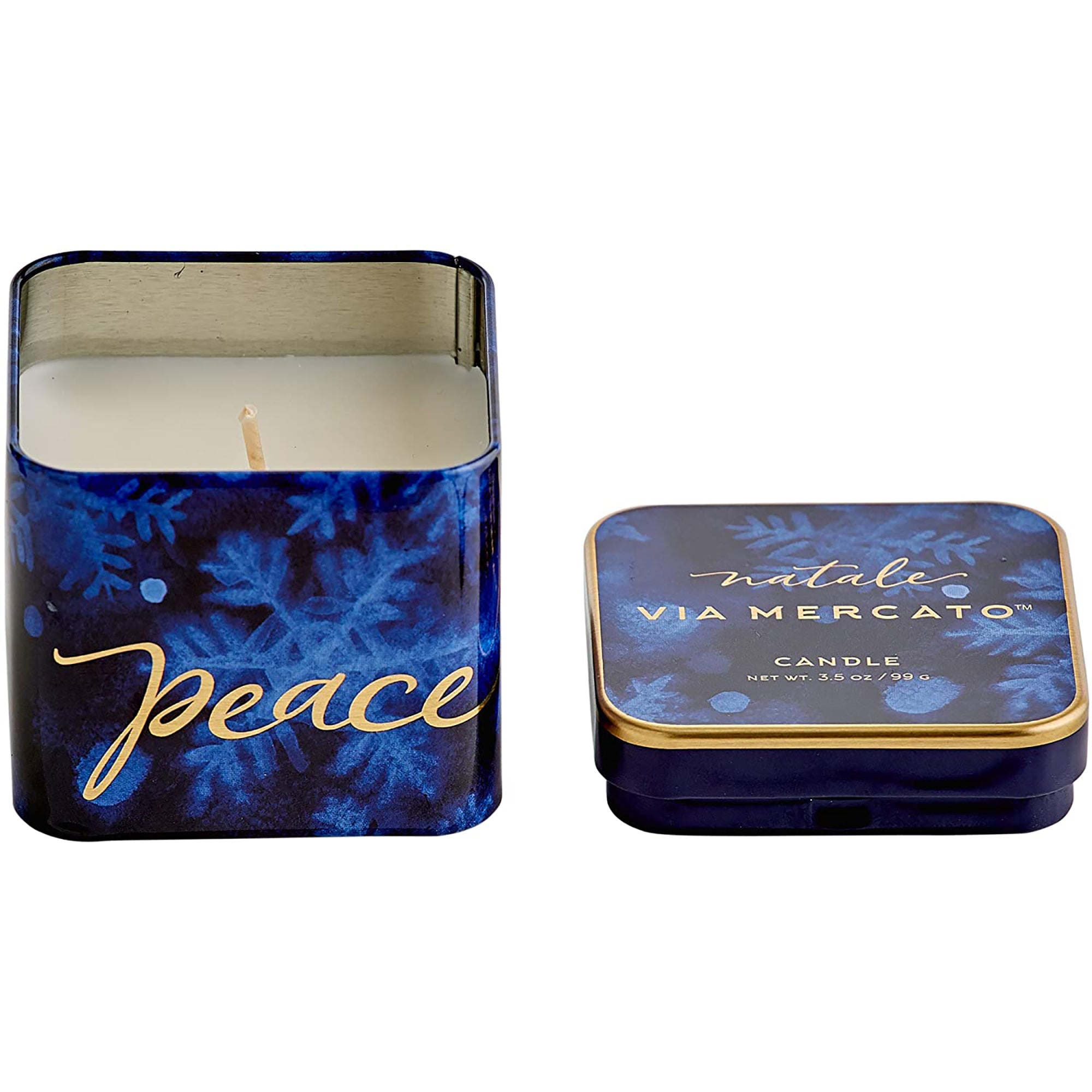 European Soaps Vm Natale Square Candle - Peace