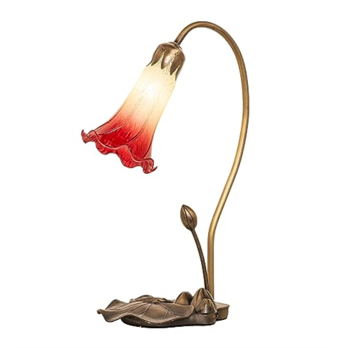16' High Seafoam/Cranberry Tiffany Pond Lily Accent Lamp