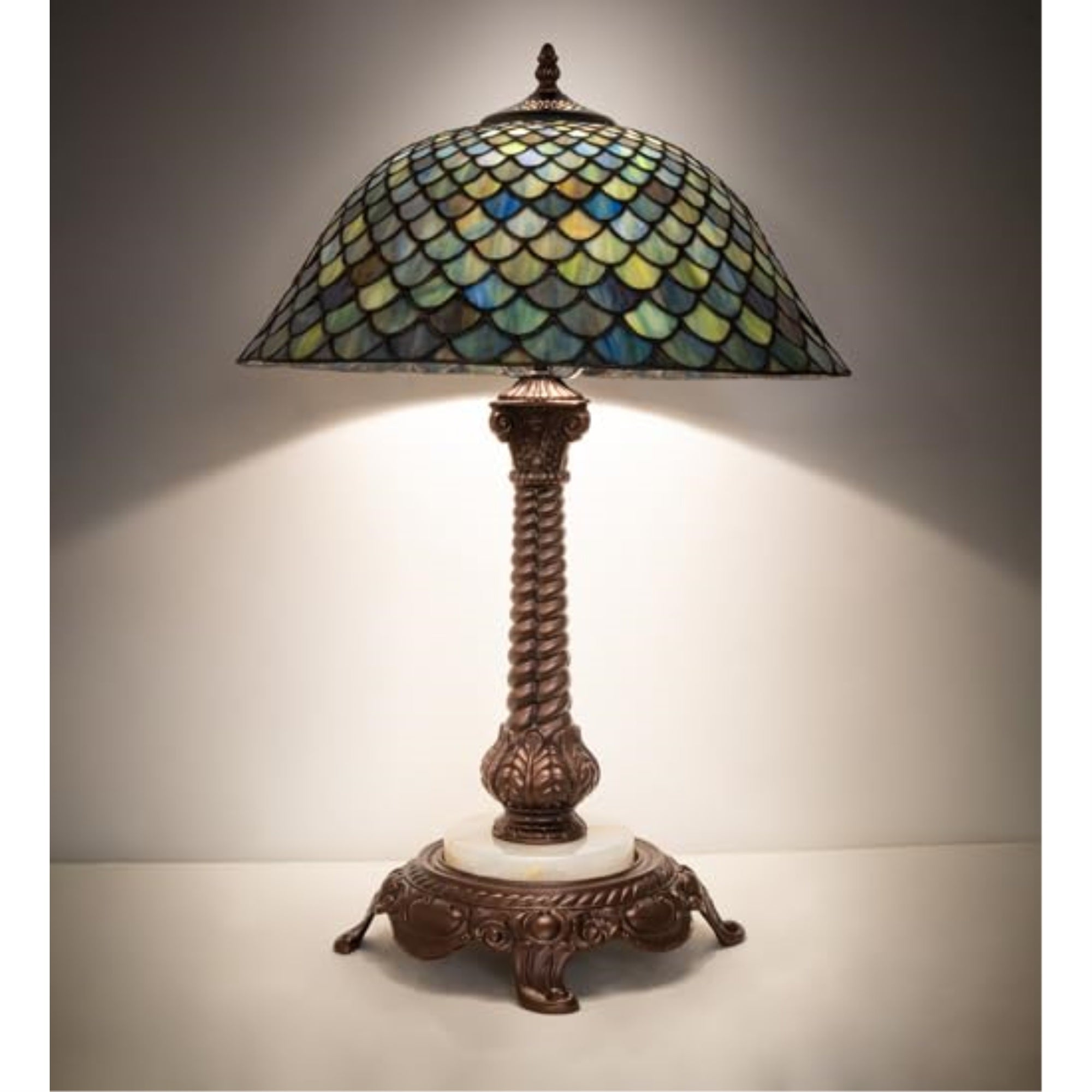 23' High Tiffany Fishscale Table Lamp