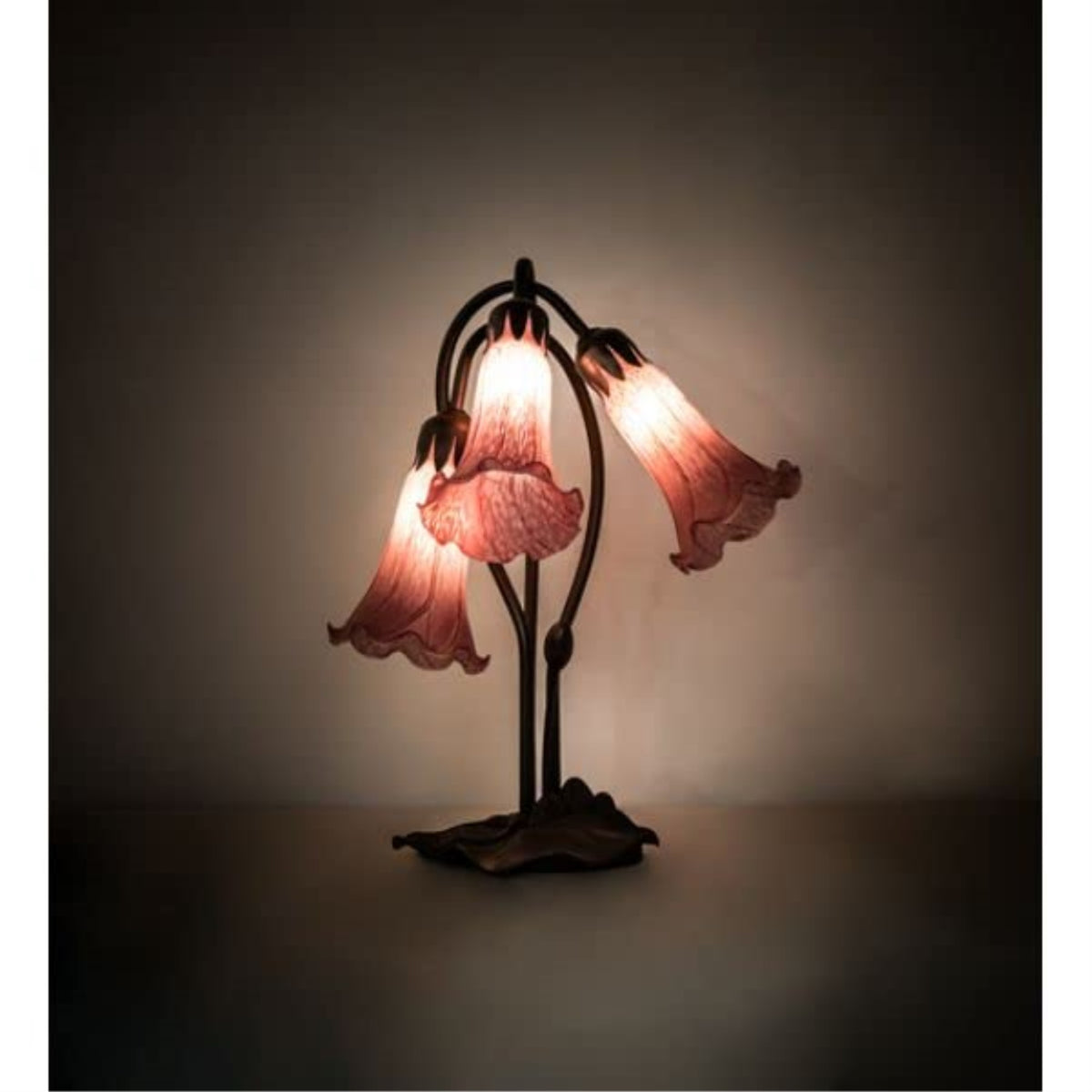 16' High Lavender Pond Lily Tiffany Pond Lily 3 Light Accent Lamp