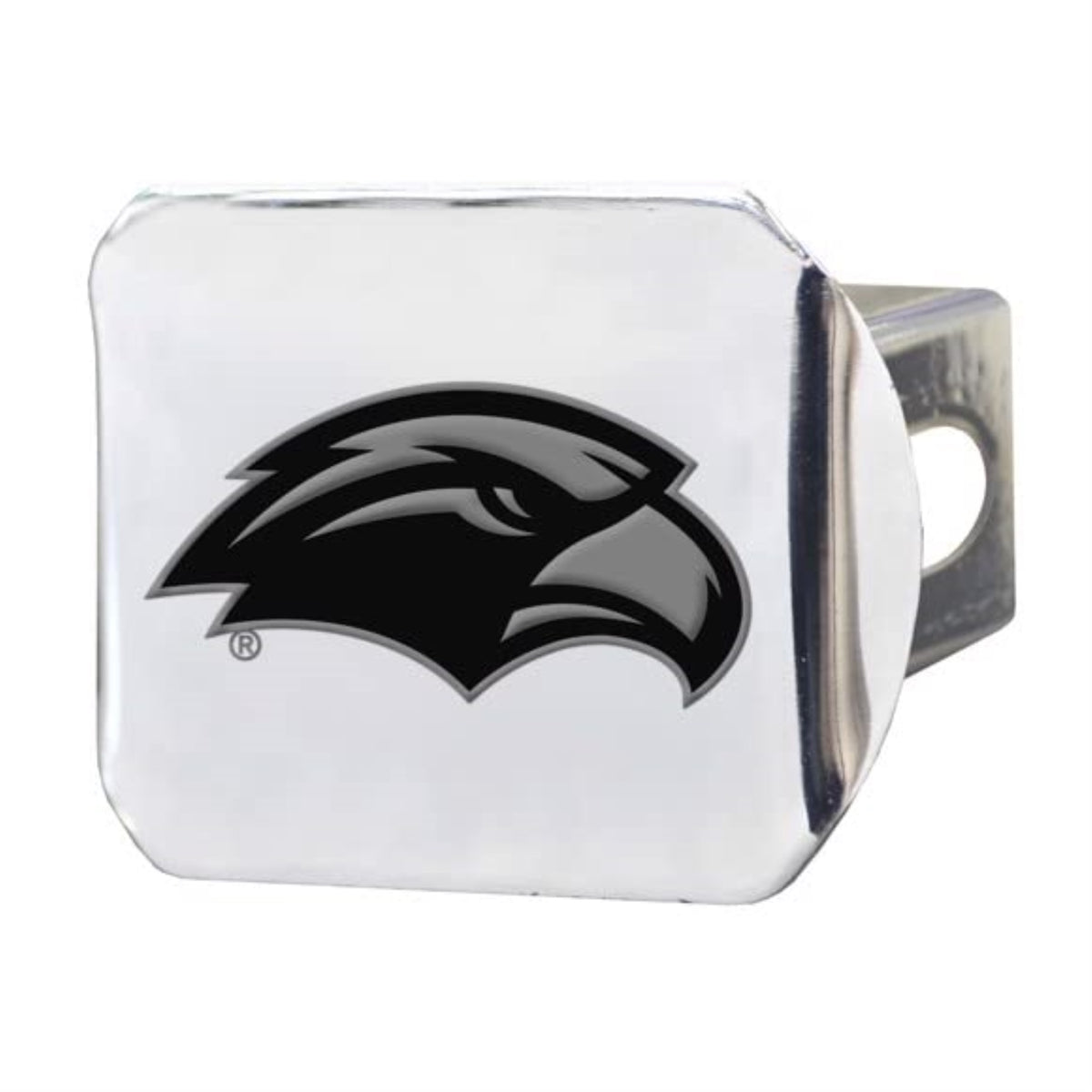 Southern Miss Golden Eagles Chrome Metal Hitch Cover With Chrome Metal 3D Emblem