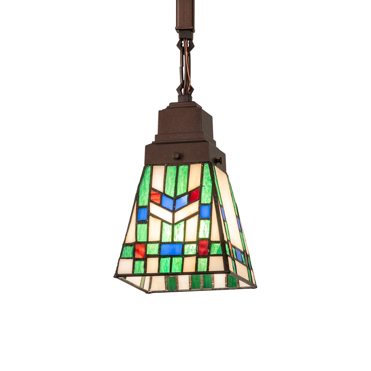 5' Square Prairie Wheat Mini Pendant
