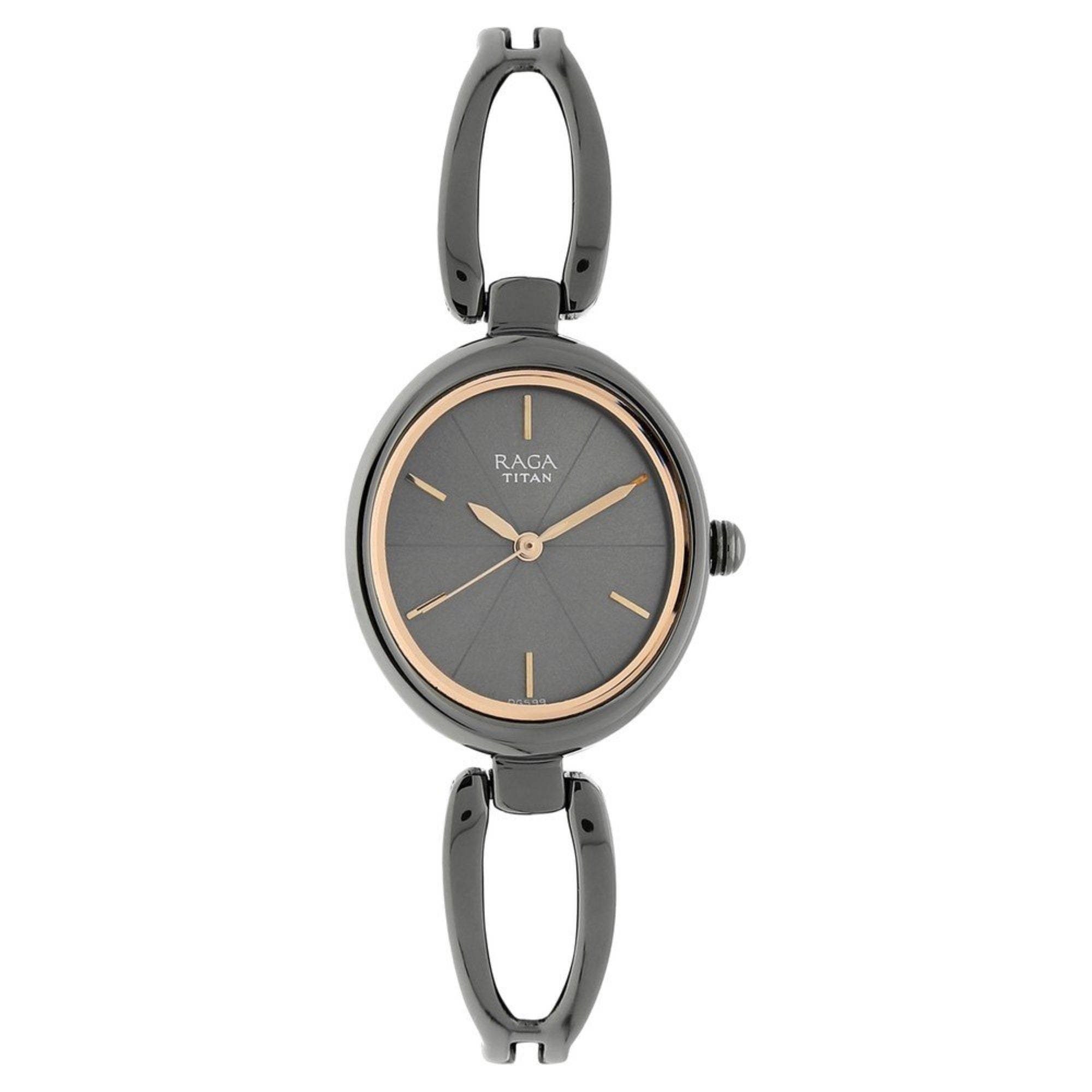 Titan Raga Viva Anthracite Dial Analog Silver Women Watch With Metal Strap-NS2579QM01