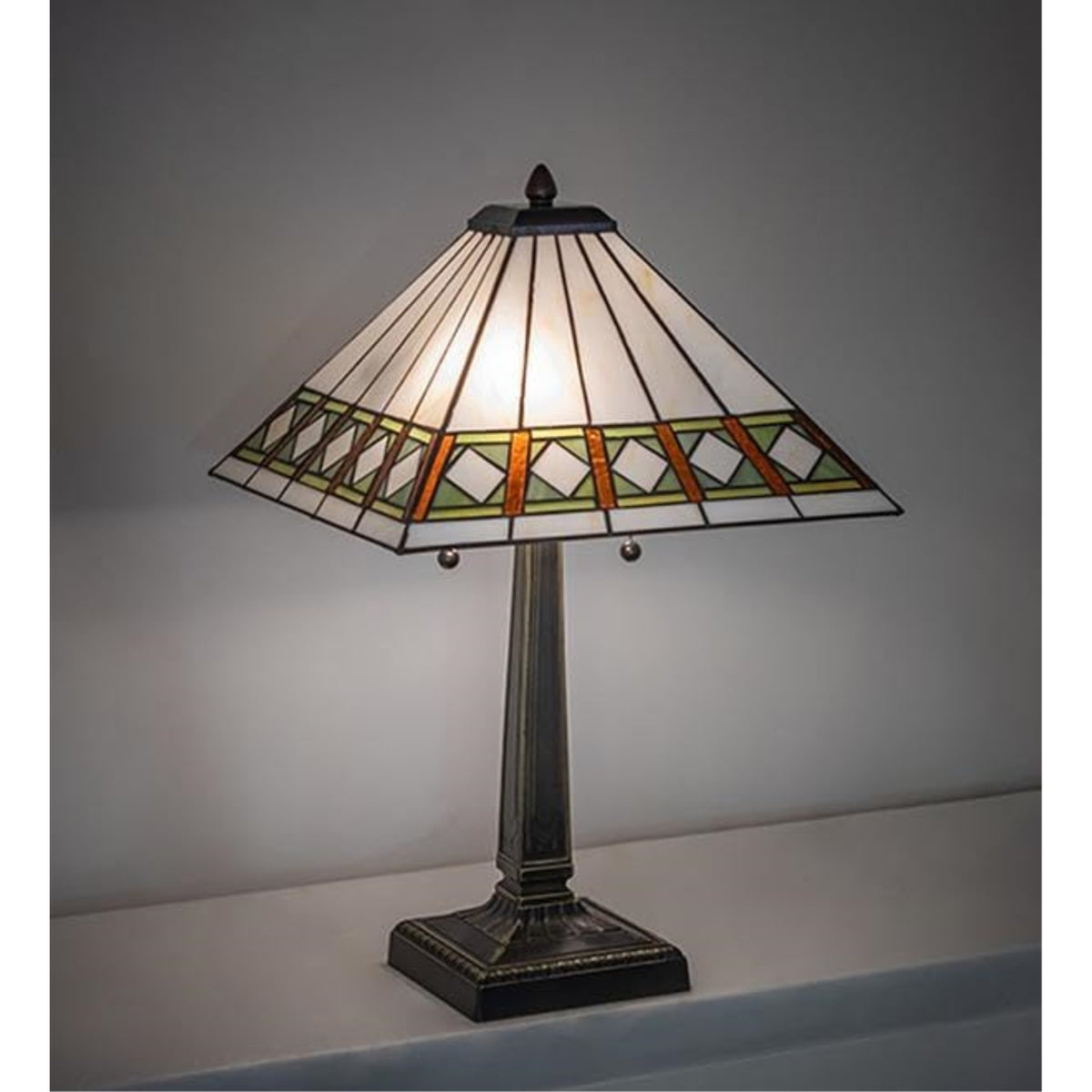 22' High Diamond Band Mission Table Lamp