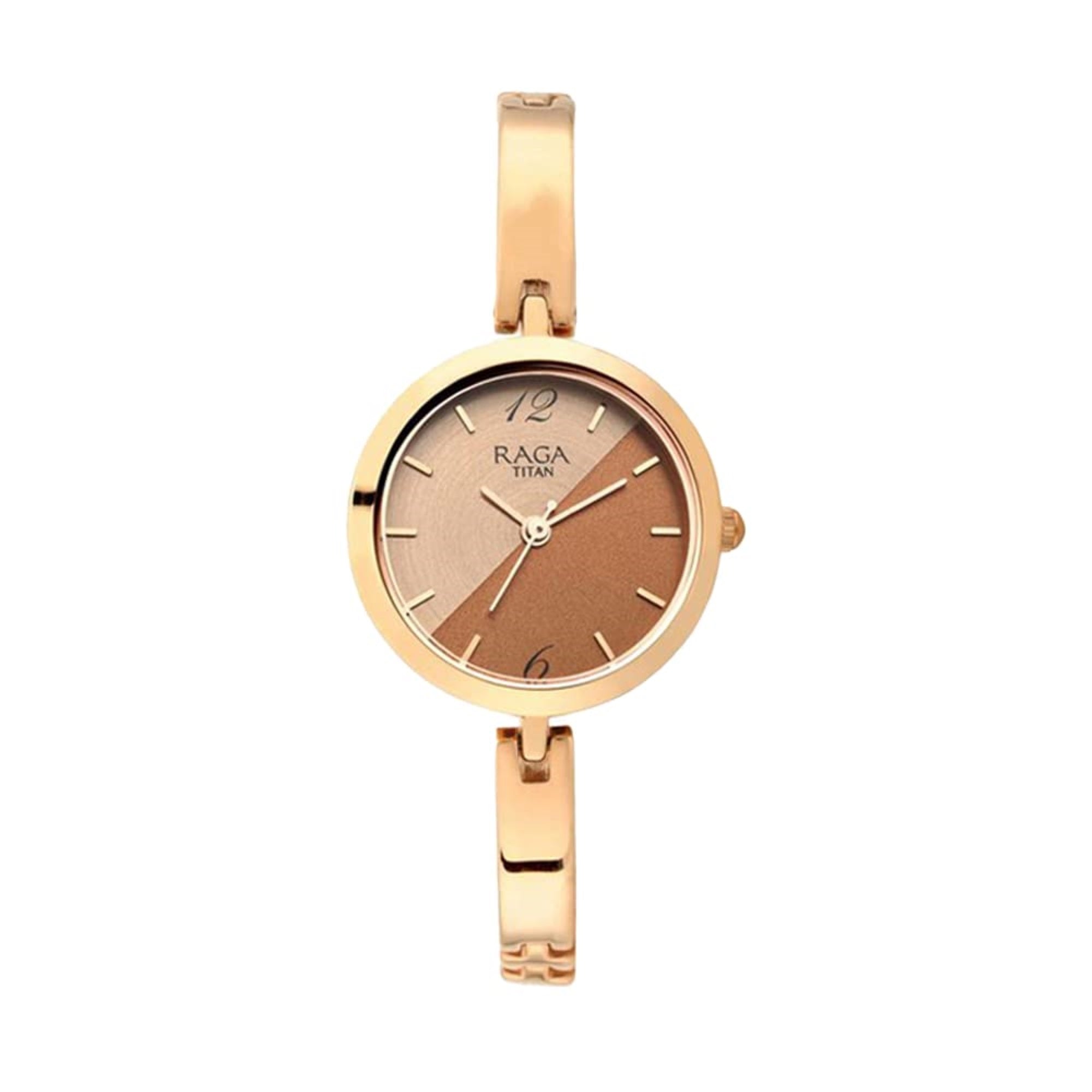 Titan Raga Analog Viva Bicolour Rose Gold Dial Women Watch with Metal Rose Gold Strap-NS2606WM07