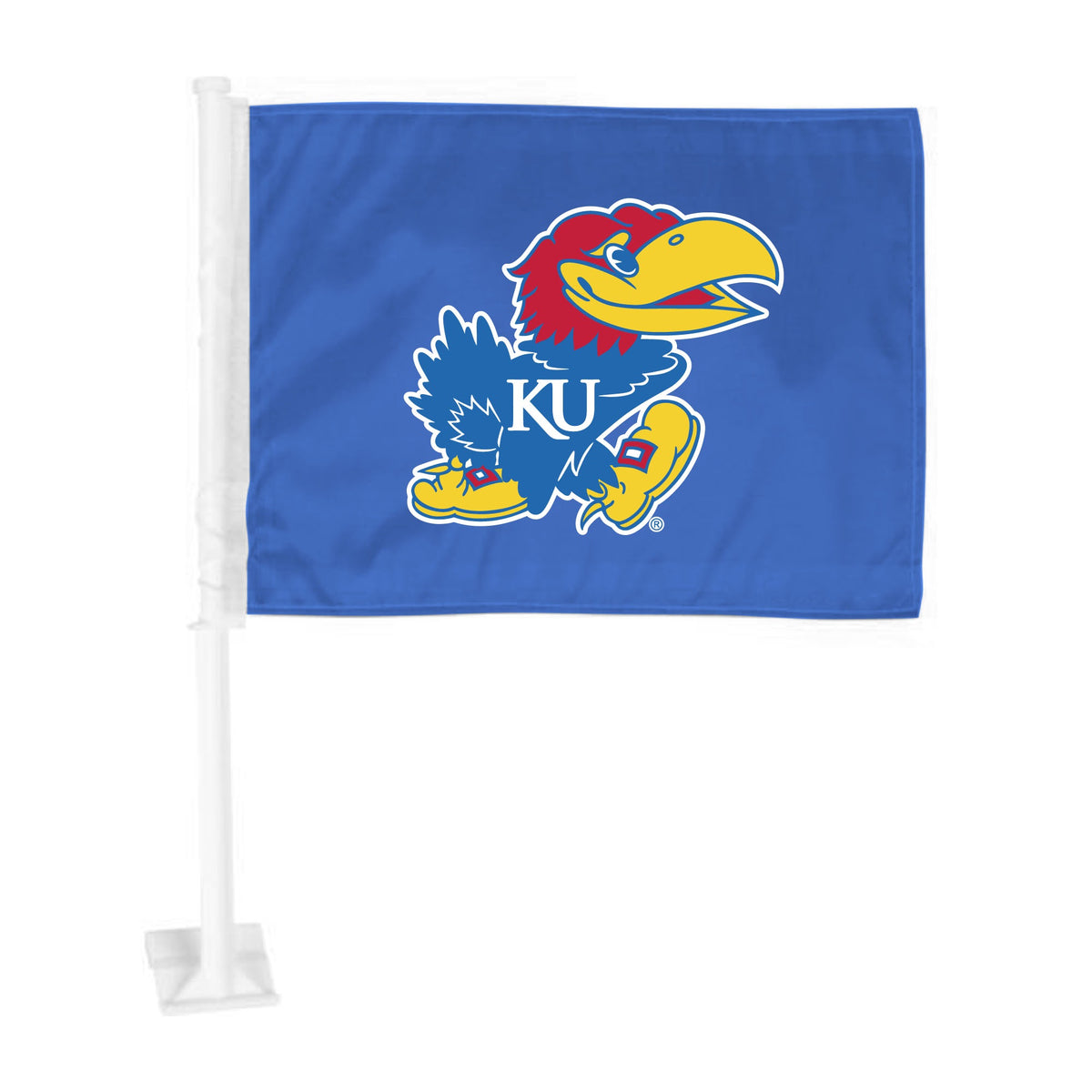 Kansas Jayhawks Car Flag Large 1Pc 11 X 14