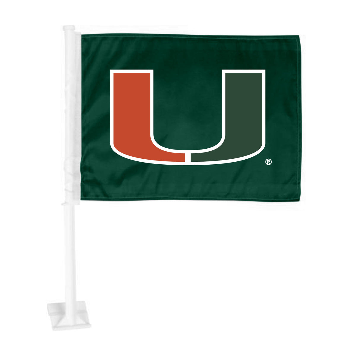 Miami Hurricanes Car Flag Large 1Pc 11 X 14