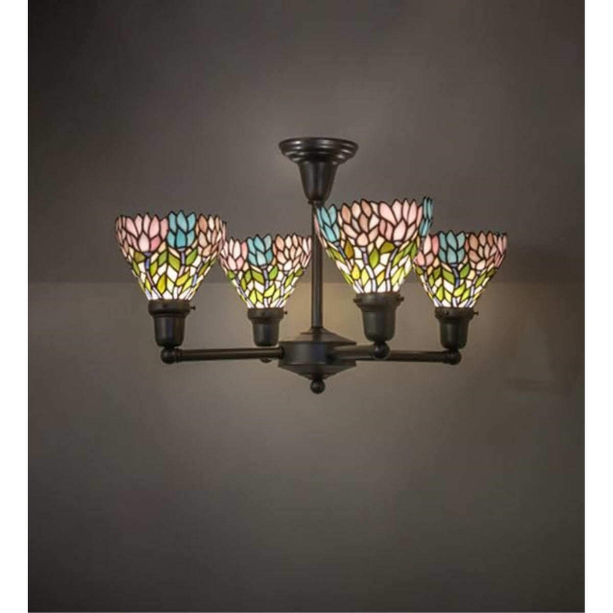 25' Wide Wisteria Revival 4 Light Chandelier