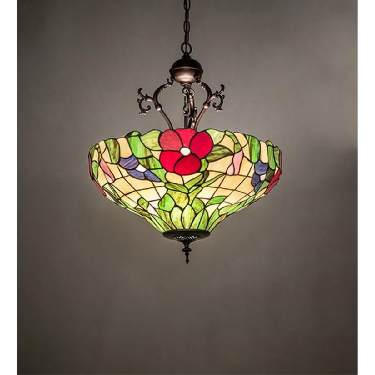 20' Wide Peony Inverted Pendant