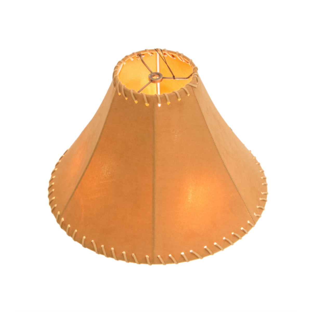 14' Wide Faux Leather Tan Hexagon Shade