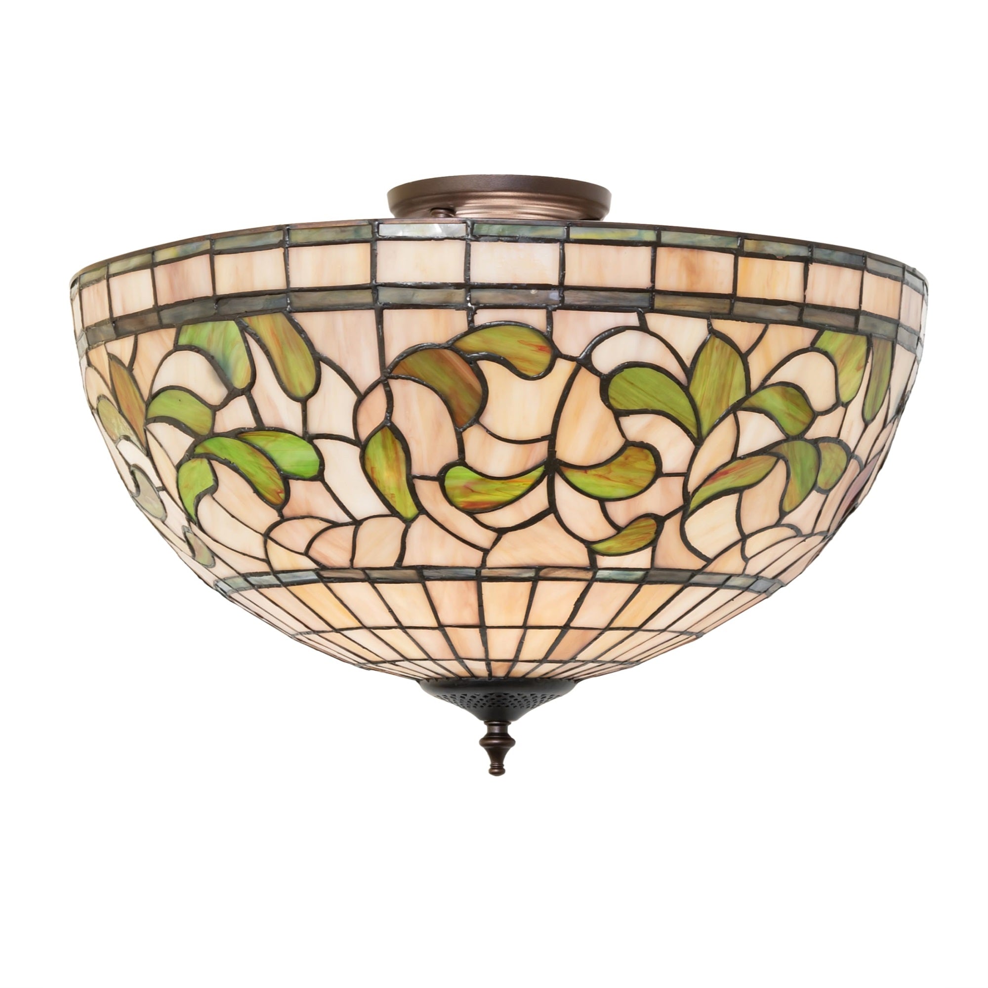 20' Wide Tiffany Turning Leaf Semi-Flushmount