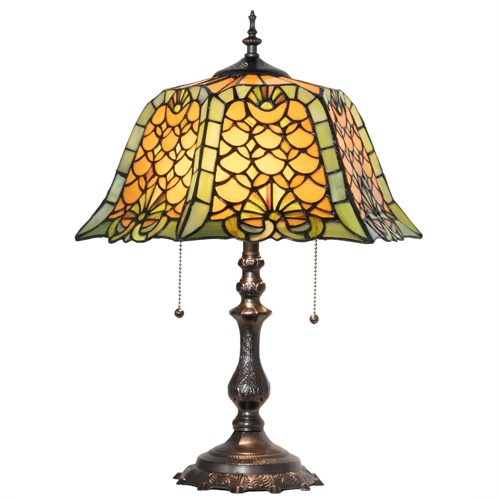21' High Duffner & Kimberly Shell & Diamond Table Lamp