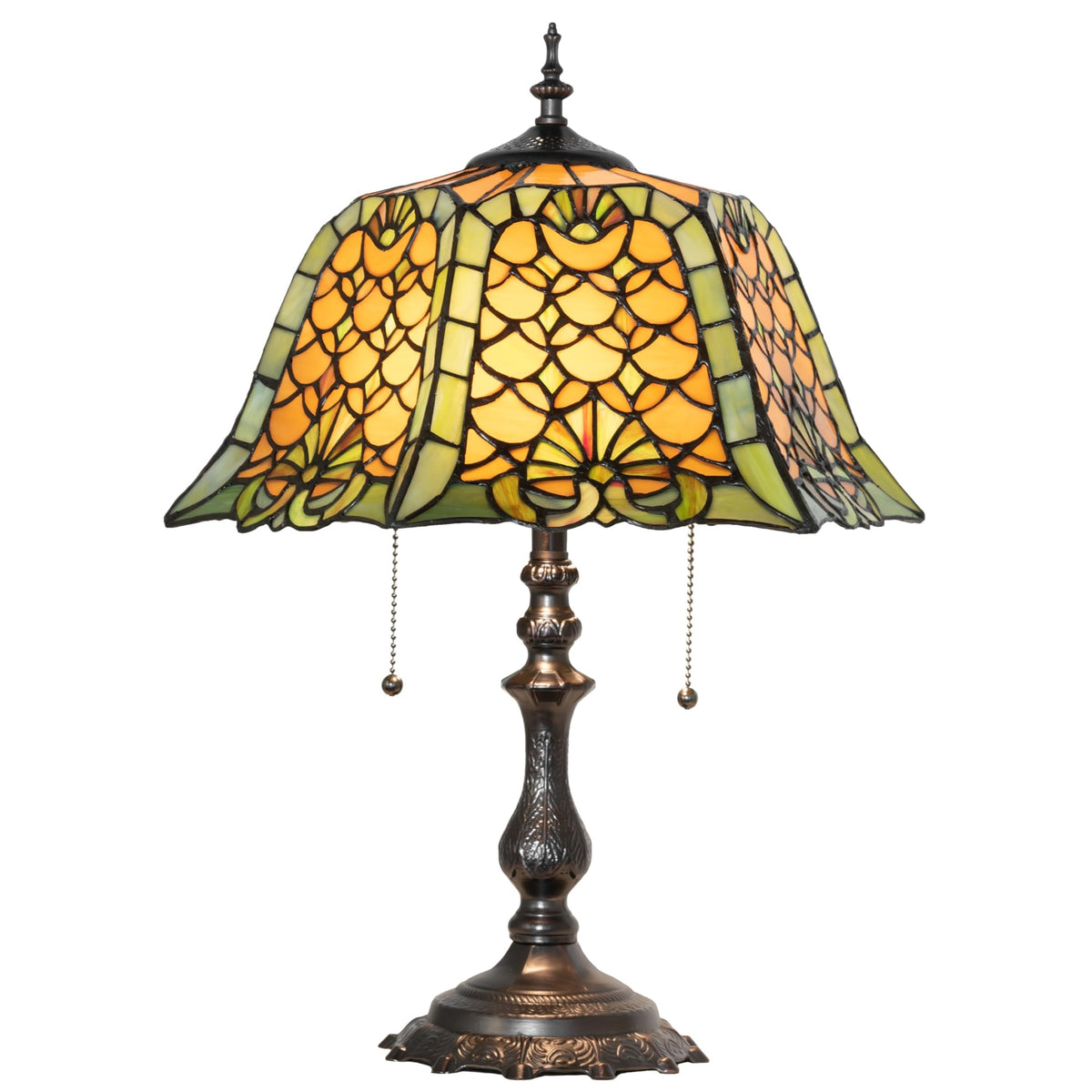 21' High Duffner & Kimberly Shell & Diamond Table Lamp