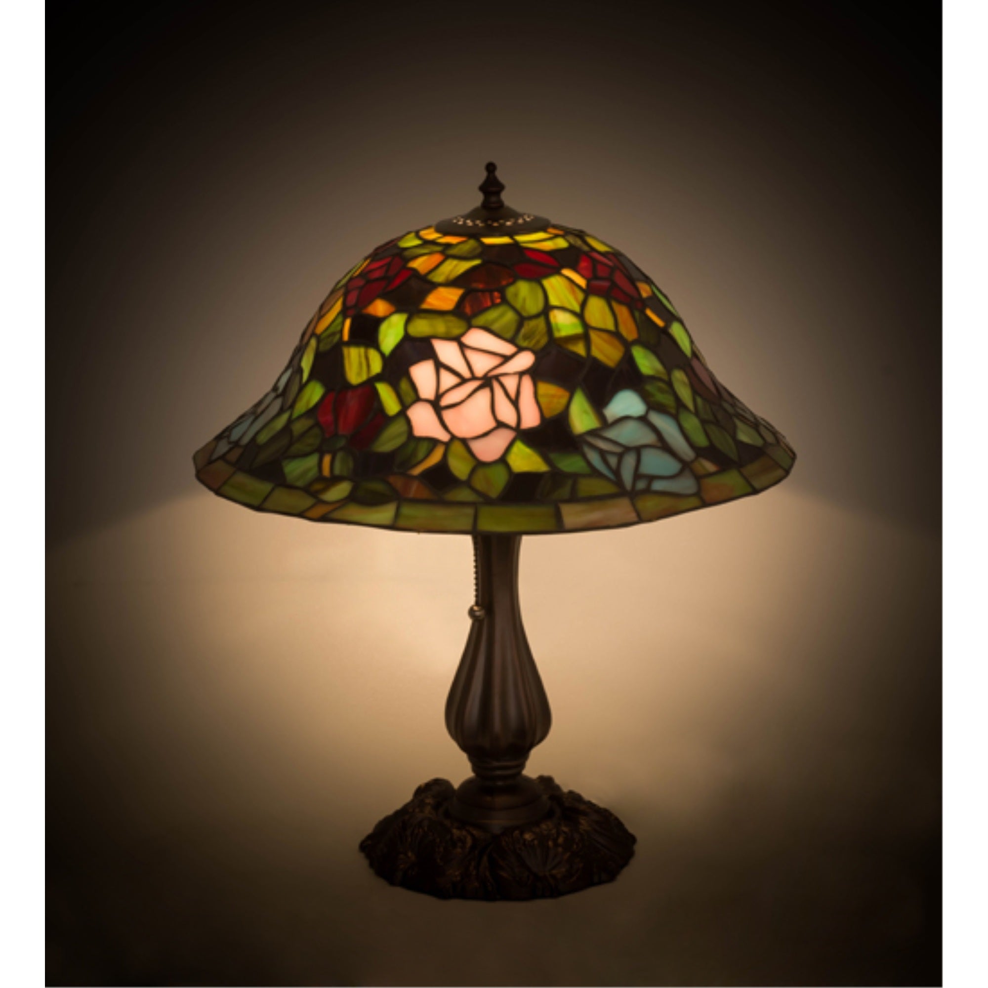 18.5'H Tiffany Rosebush Table Lamp