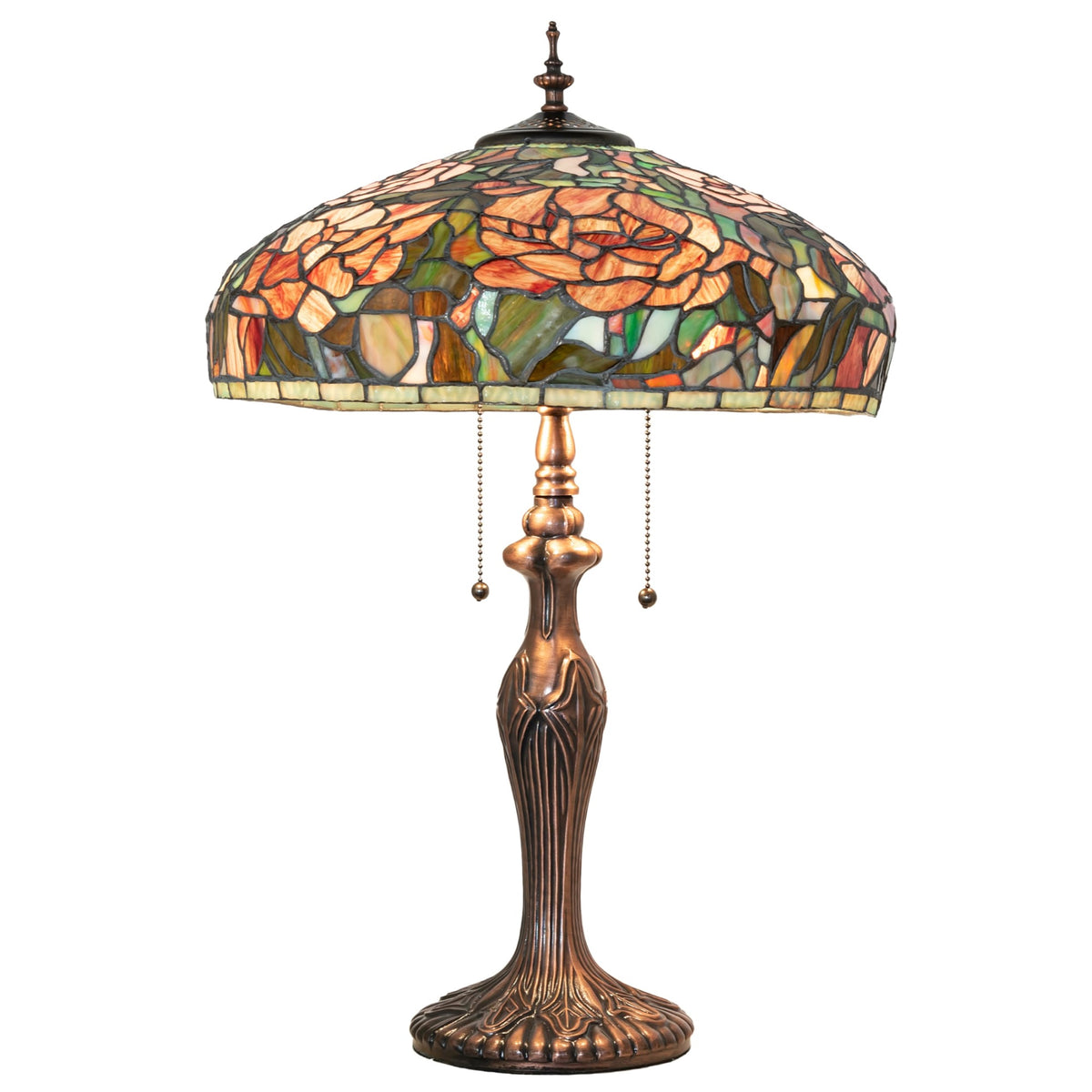 25' High Tiffany Peony Table Lamp
