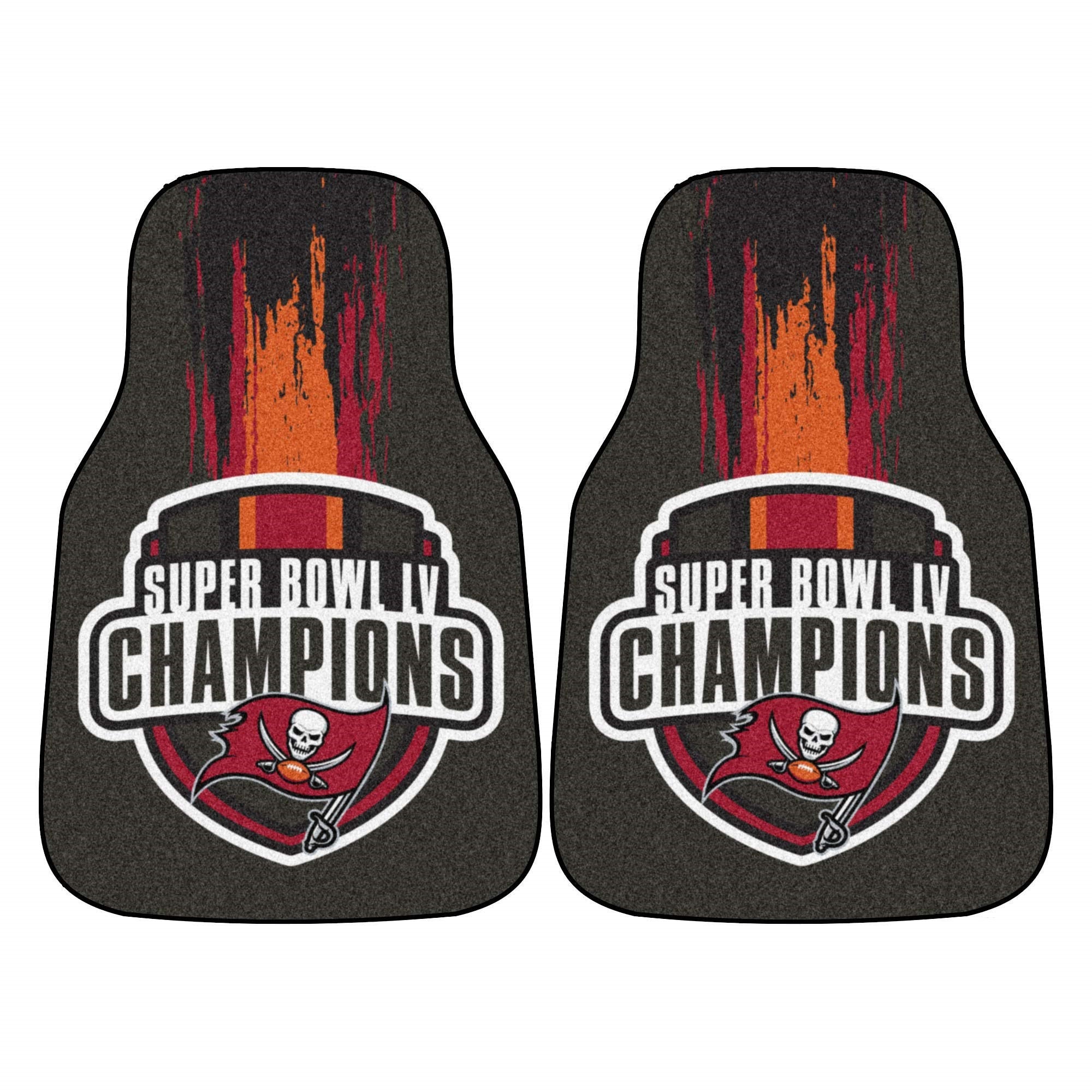 Tampa Bay Buccaneers 2021 Super Bowl Lv Champions Front Carpet Car Mat Set - 2 Pieces