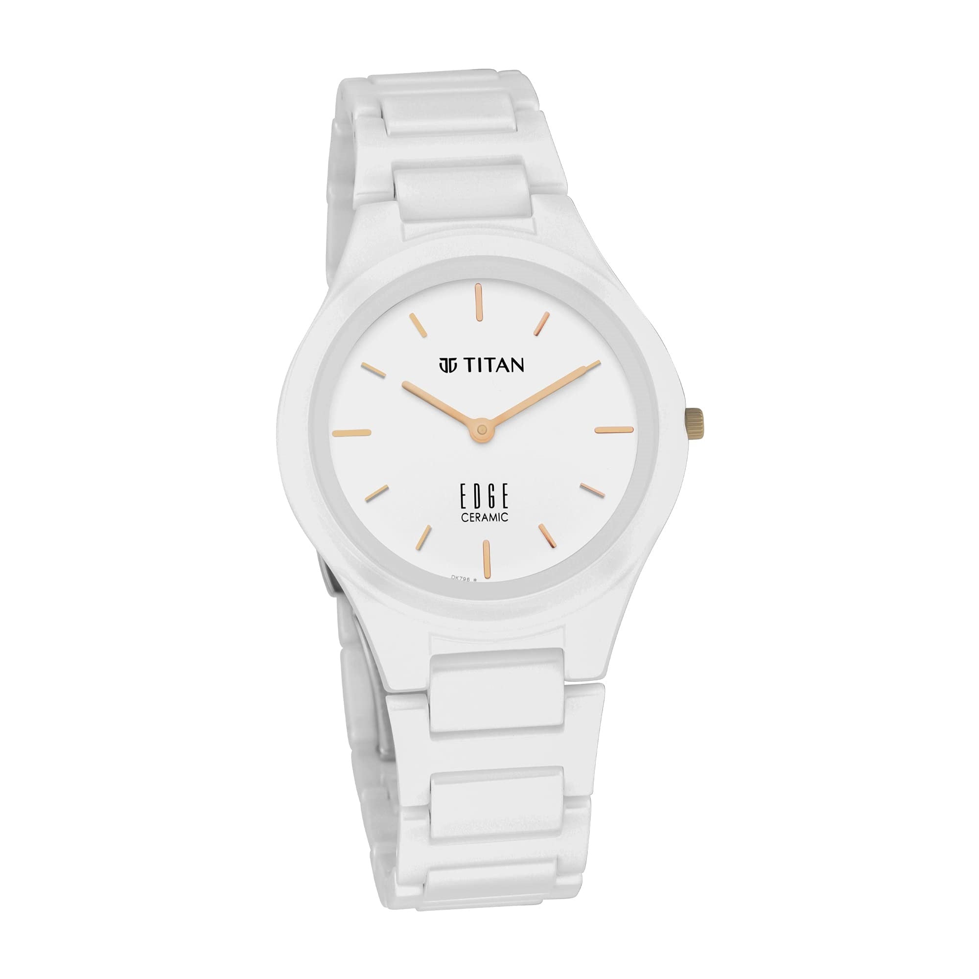 Titan Edge Ceramic White Dial Analog Ceramic Strap Watch for Women-NS2653QC04