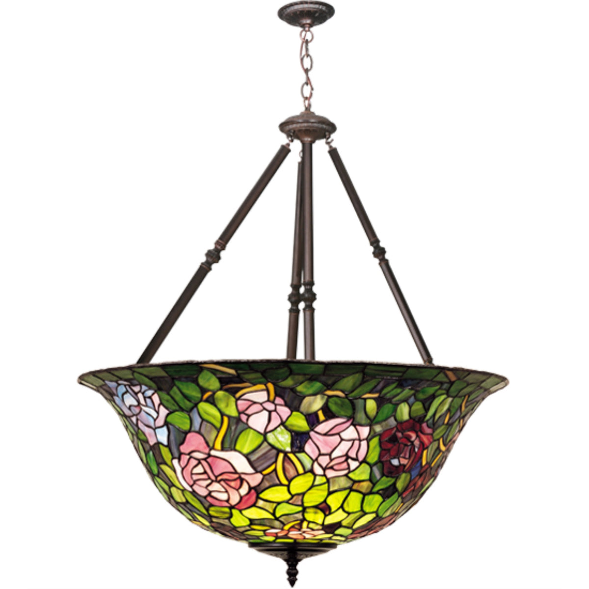38' Wide Tiffany Rosebush Inverted Pendant