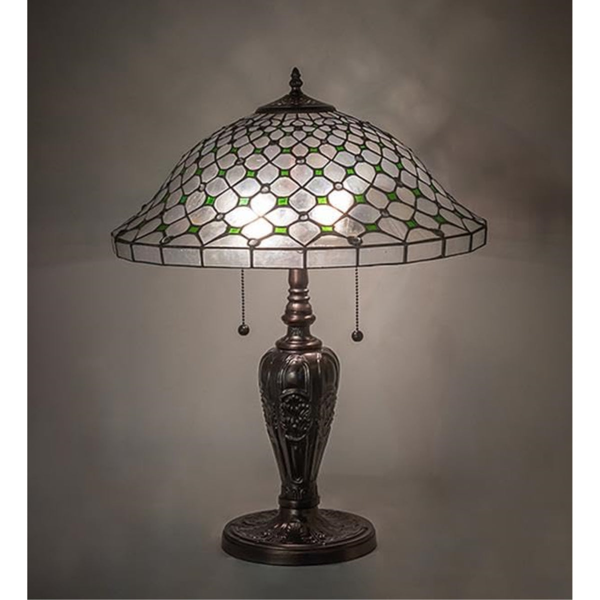 25' High Diamond & Jewel Recurve Table Lamp