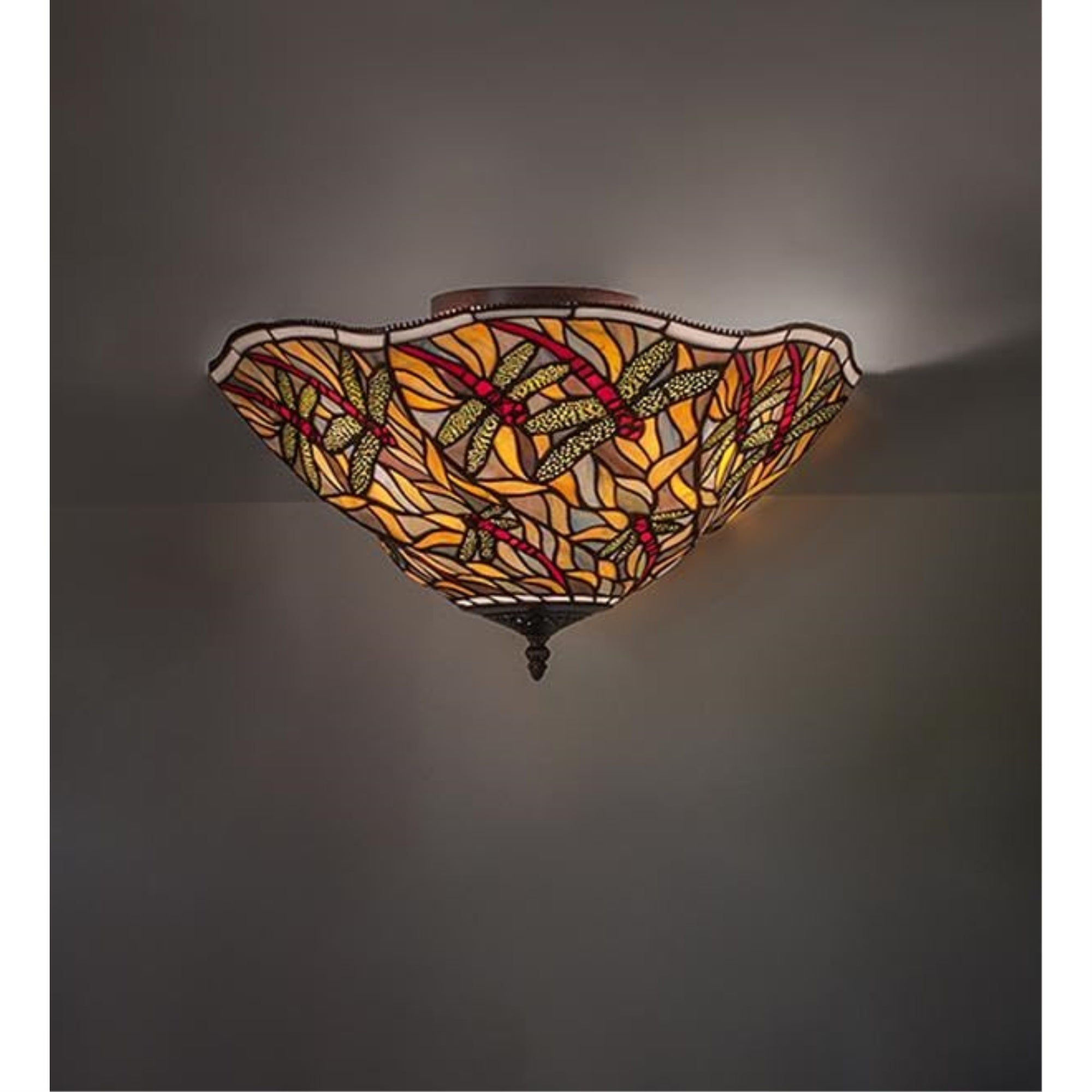 19' Wide Swirling Dragonfly Flushmount