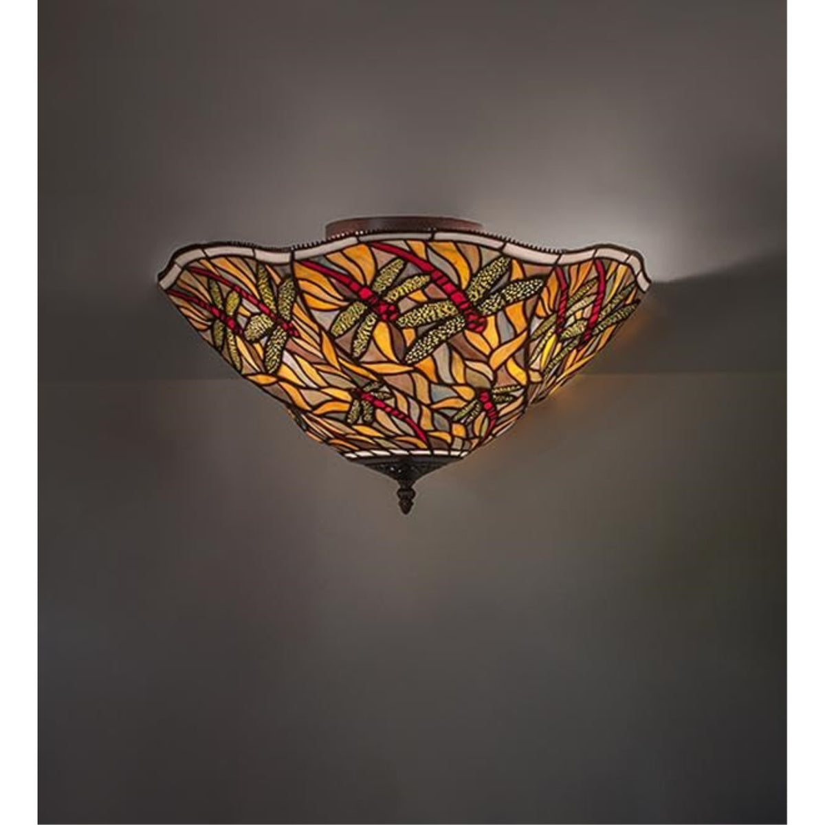 19' Wide Swirling Dragonfly Flushmount