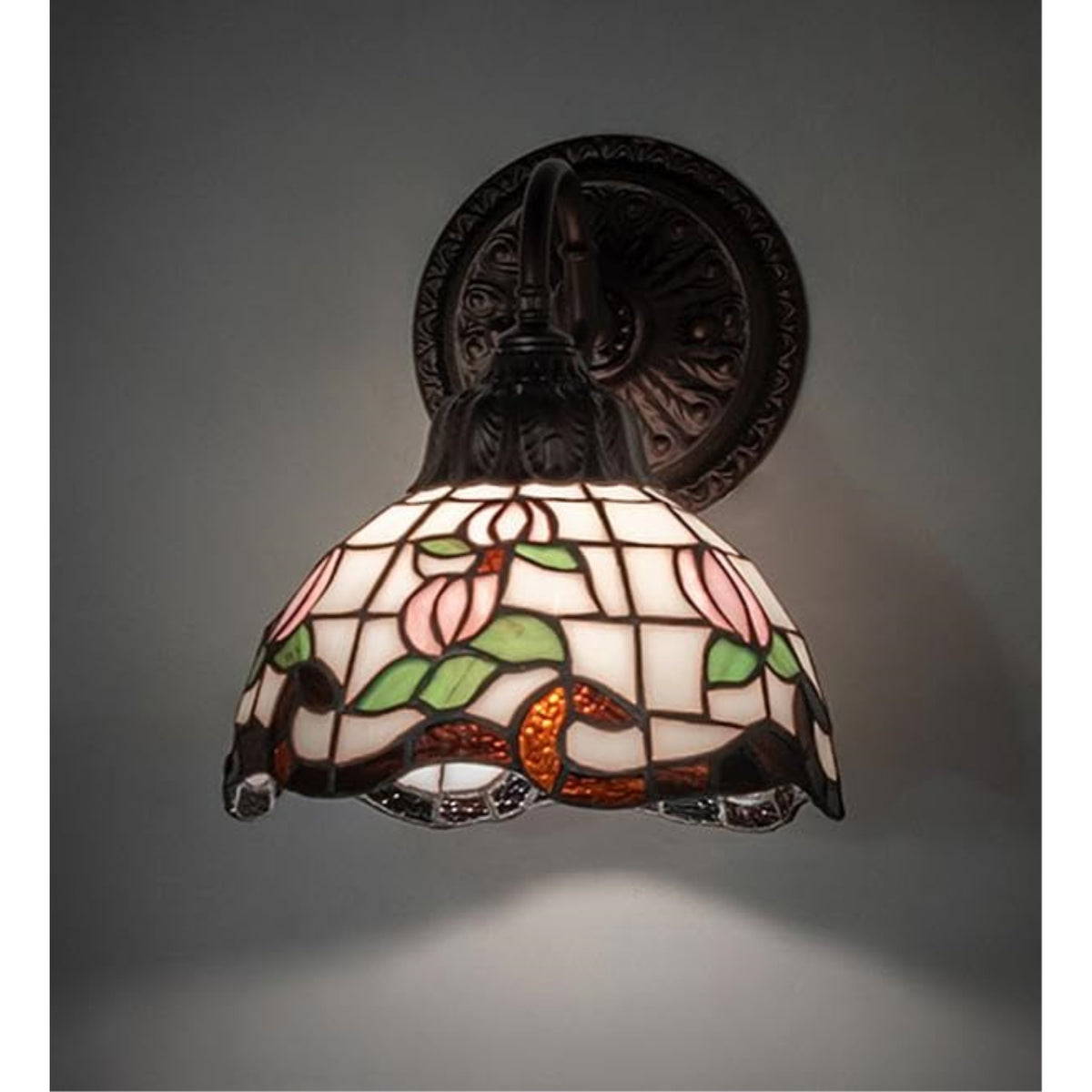 8' Wide Roseborder Wall Sconce