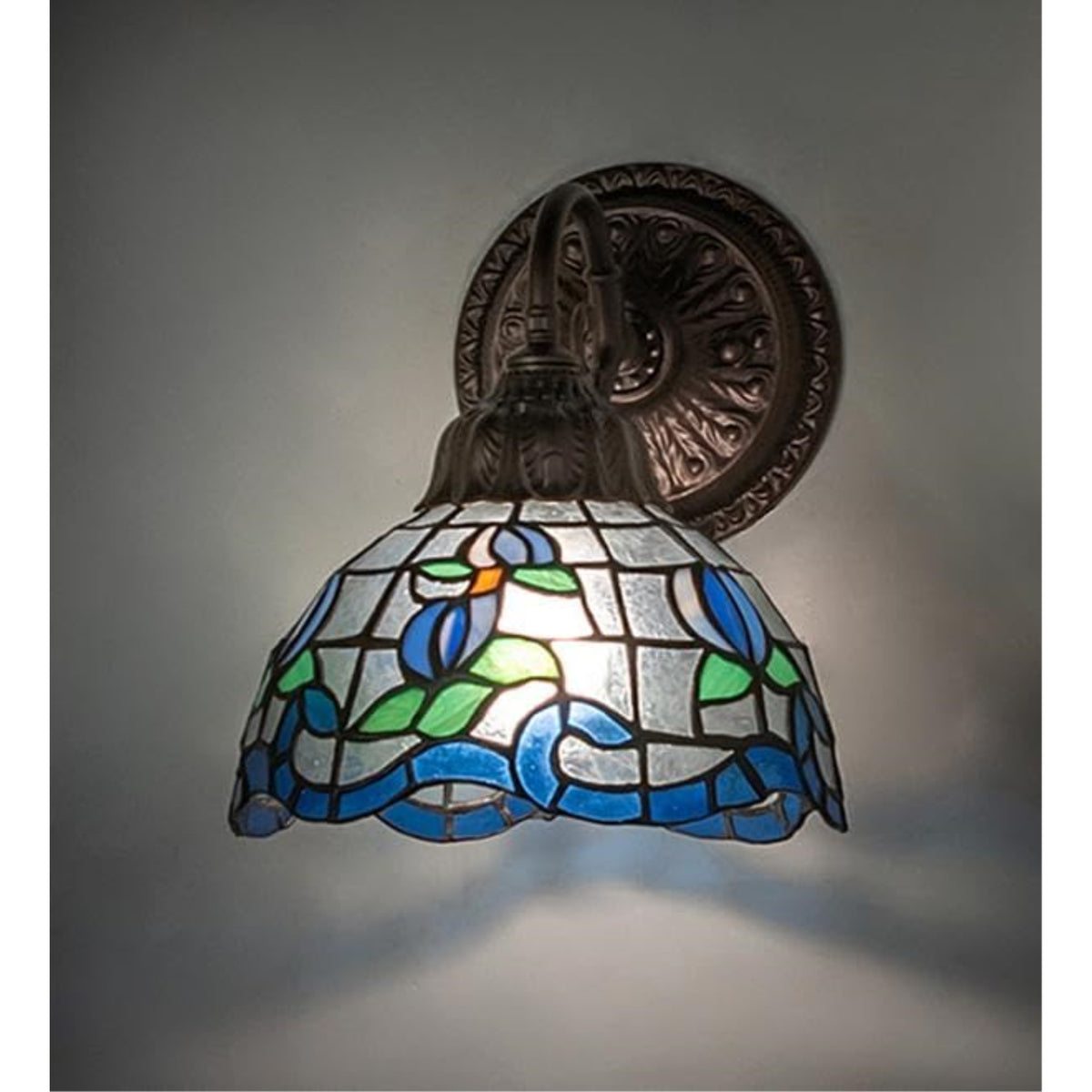 7' Wide Roseborder Wall Sconce