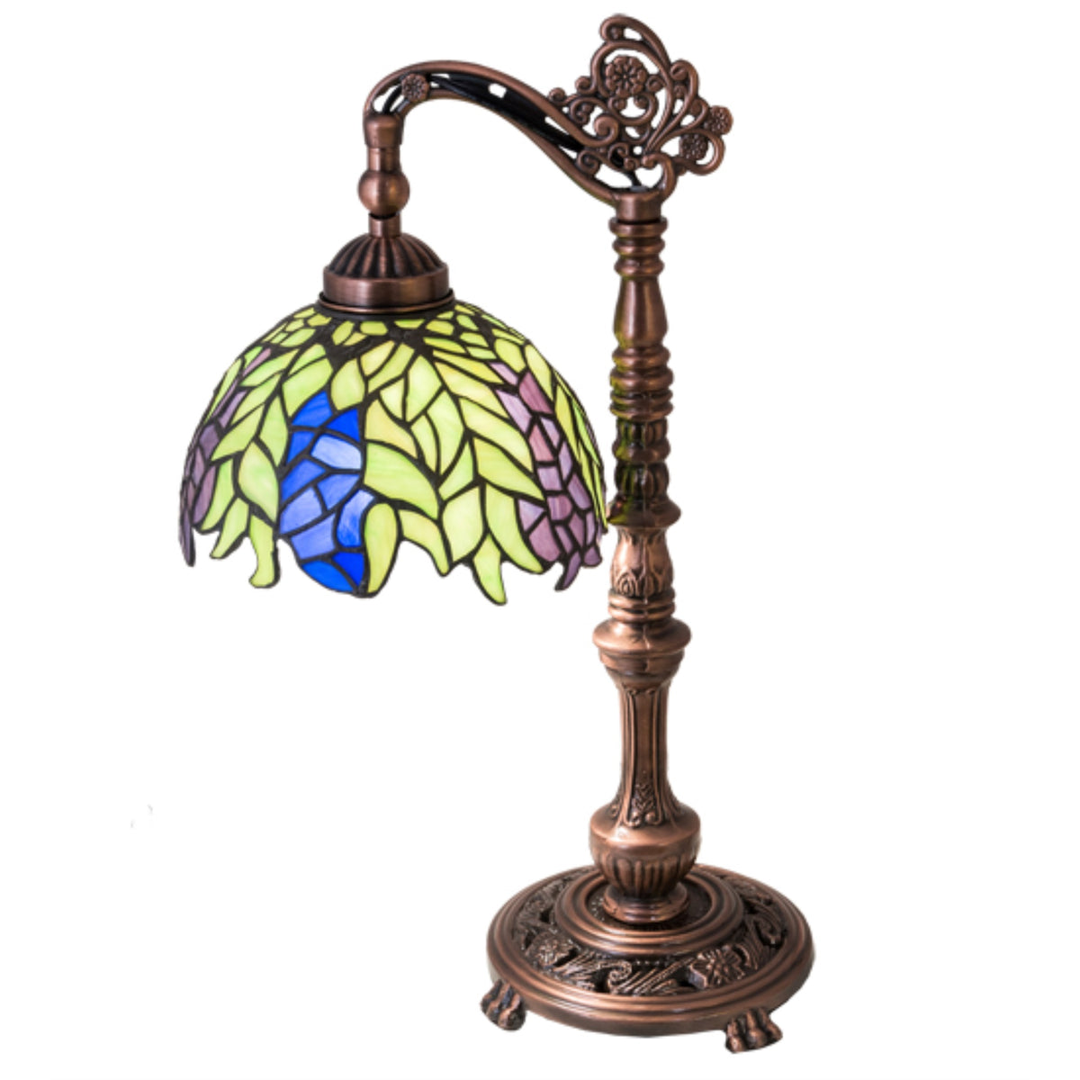 19'H Tiffany Honey Locust Desk Lamp