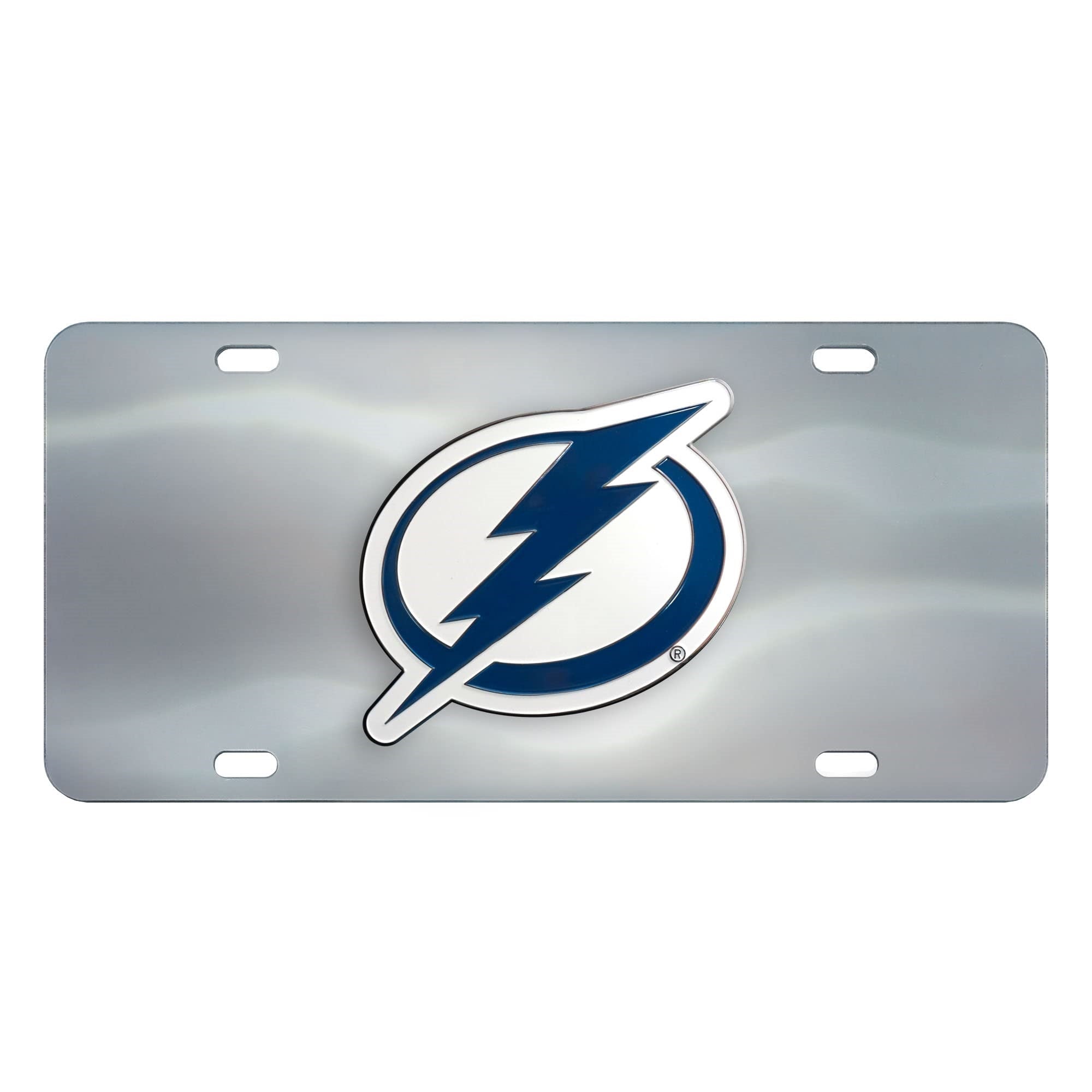 Tampa Bay Lightning 3D Stainless Steel License Plate