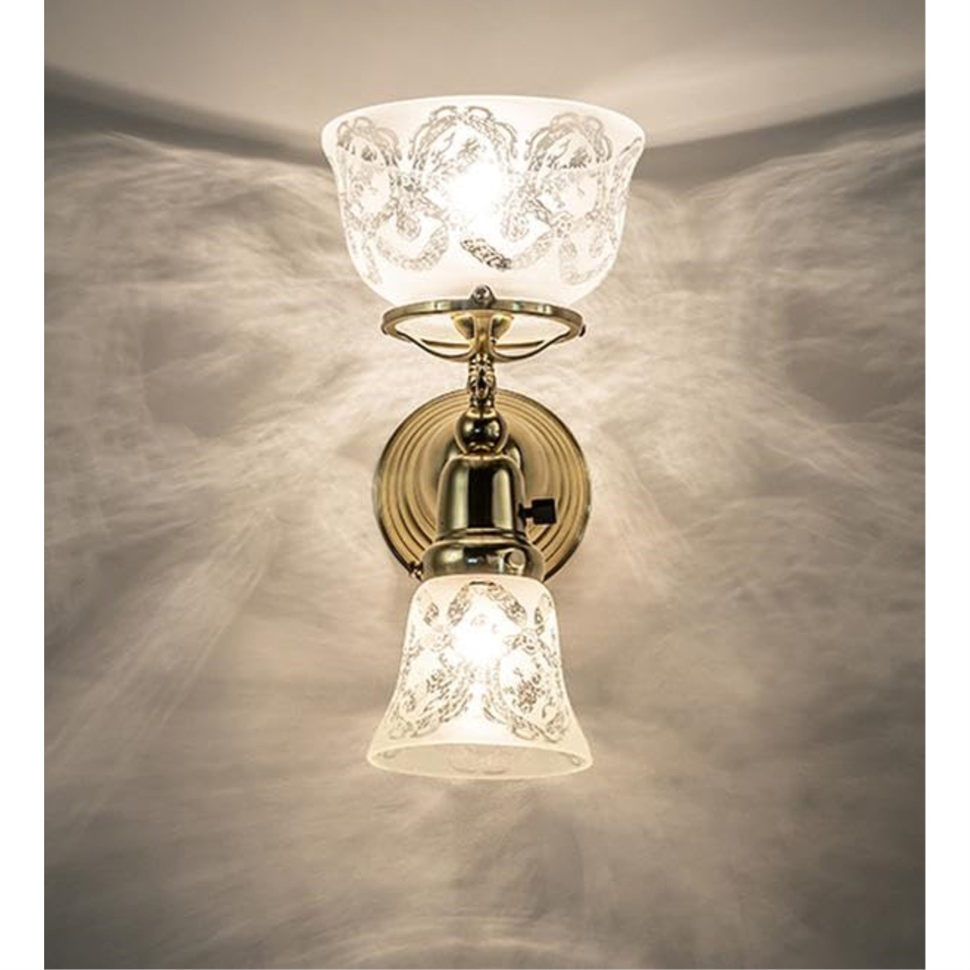 7' Wide Gas & Electric 2 Light Wall Sconce