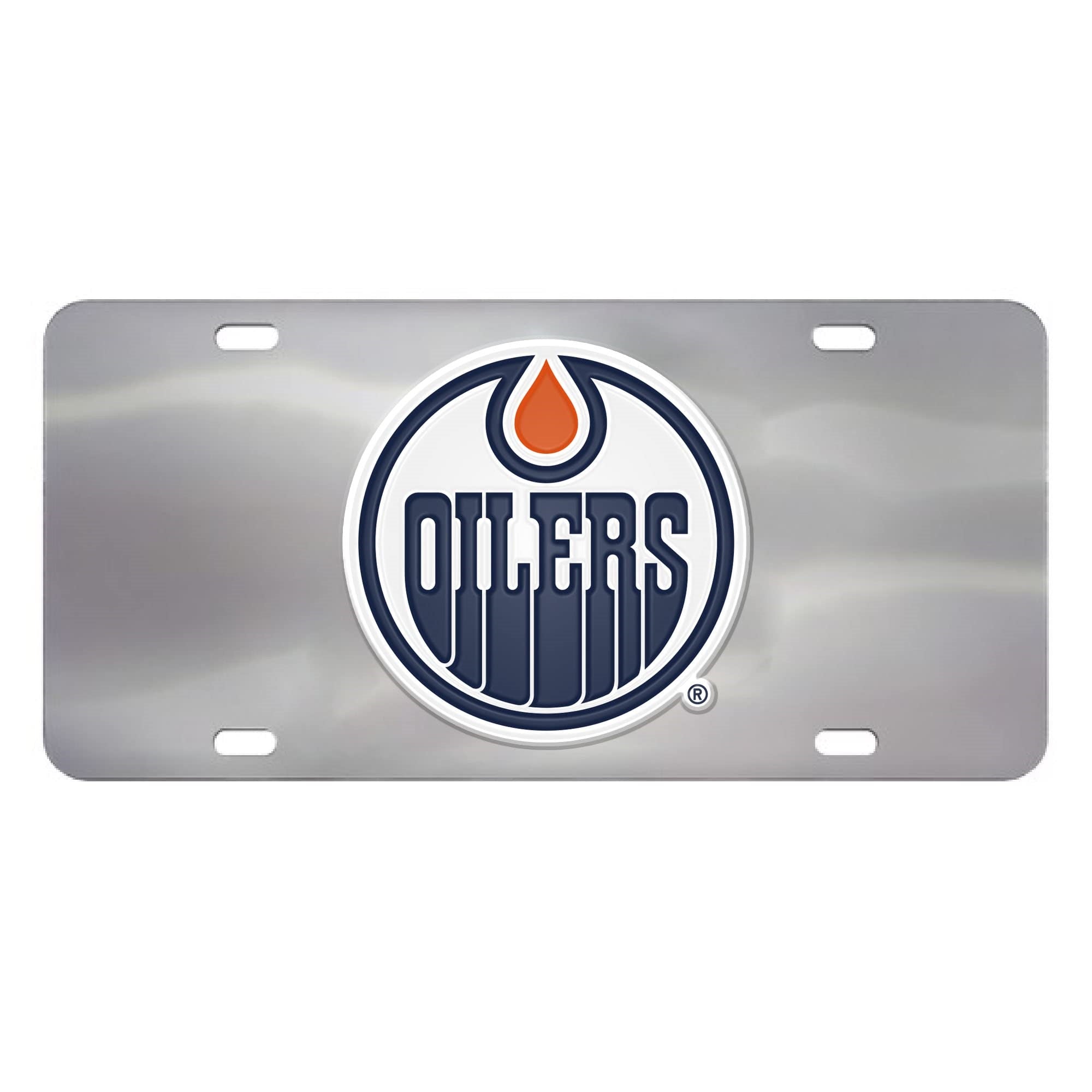 Edmonton Oilers 3D Stainless Steel License Plate